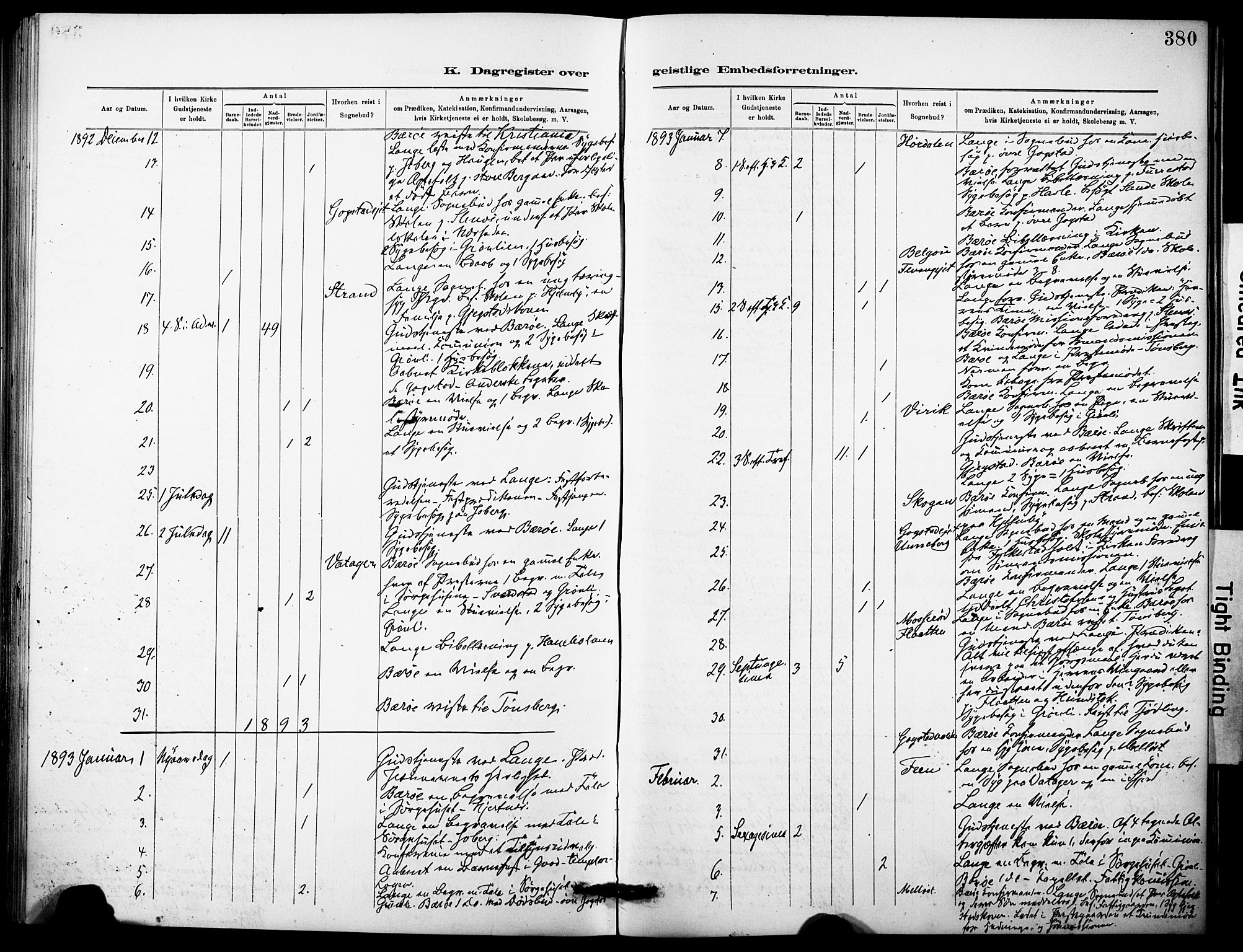 Sandar kirkebøker, SAKO/A-243/F/Fa/L0013: Parish register (official) no. 13, 1883-1895, p. 380