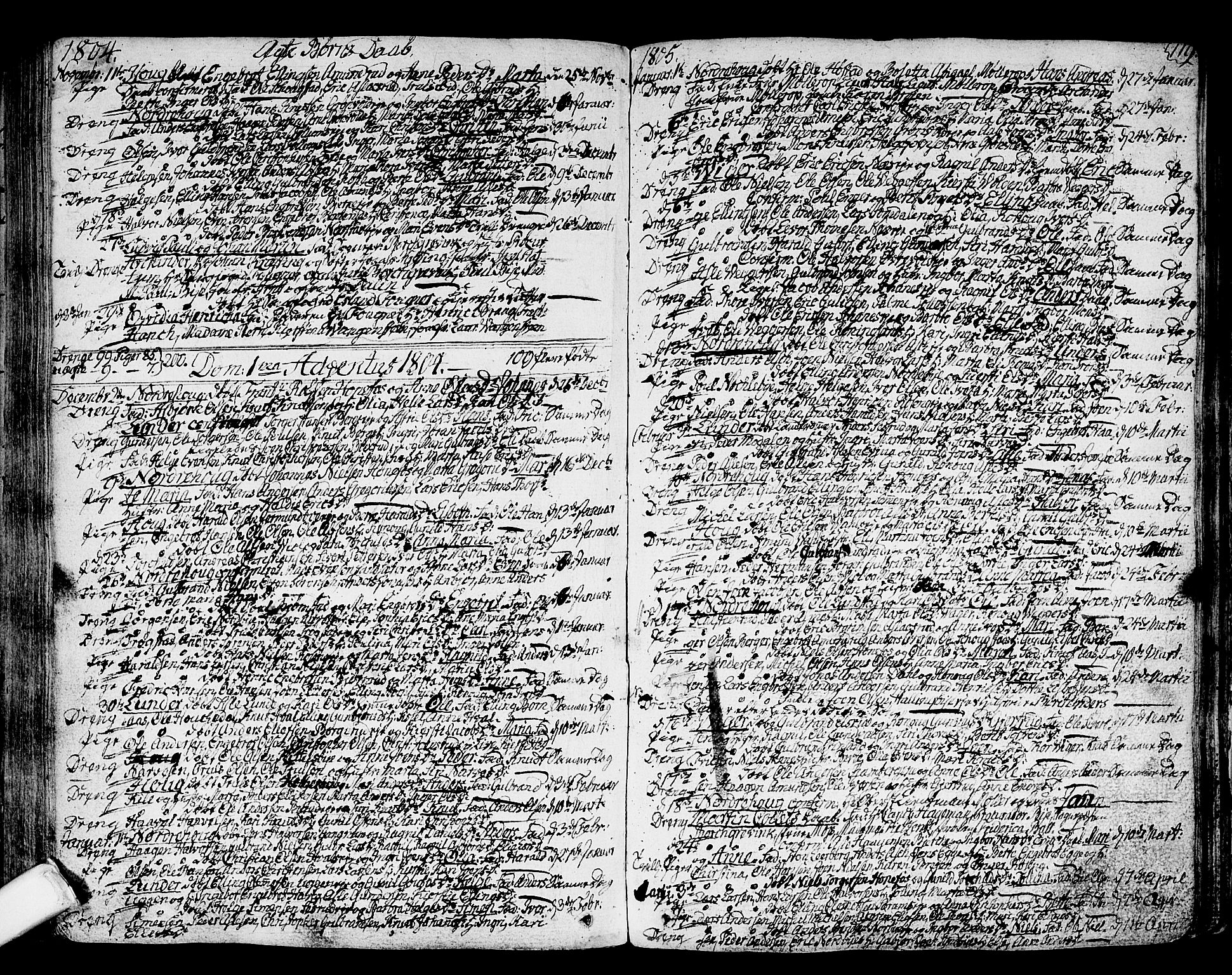 Norderhov kirkebøker, SAKO/A-237/F/Fa/L0006: Parish register (official) no. 6, 1789-1811, p. 119