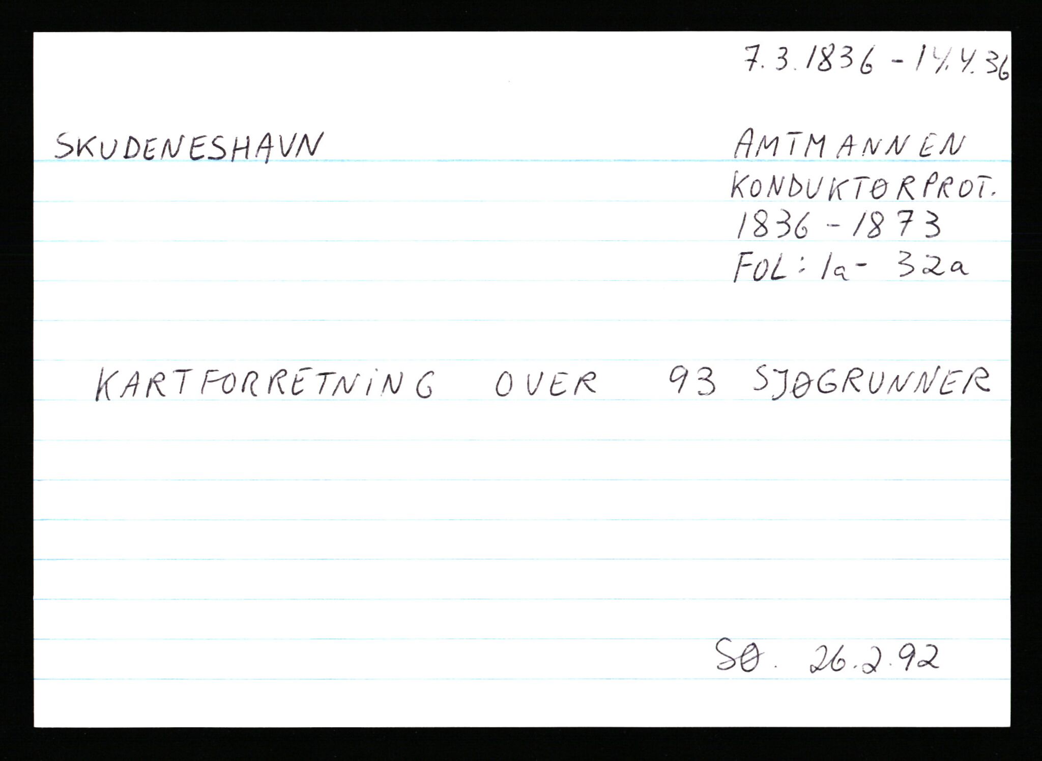 Statsarkivet i Stavanger, AV/SAST-A-101971/03/Y/Ym/L0053: Åstedskort sortert etter gårdsnavn: Skudeneshavn - Solbjør, 1600-1950, p. 20