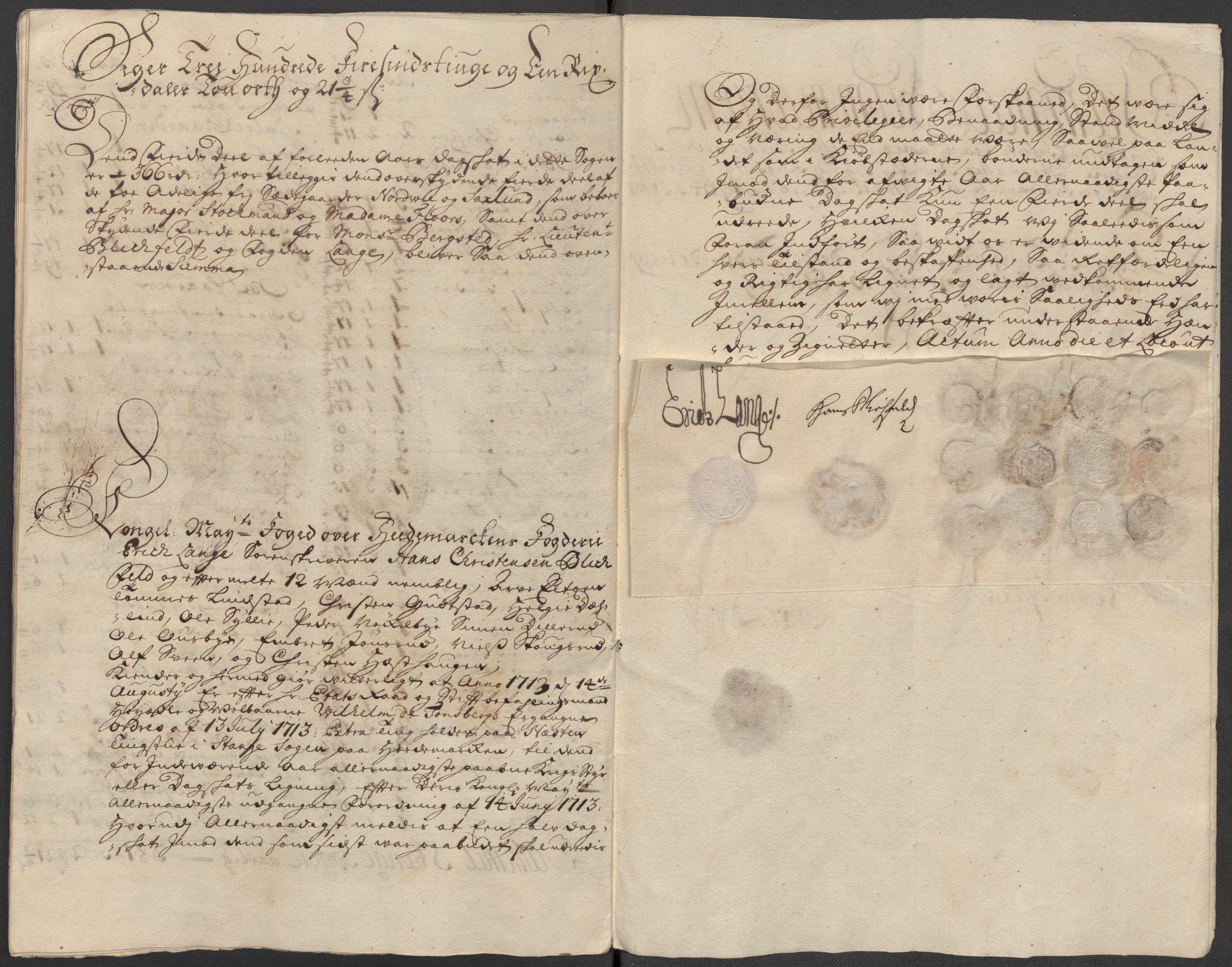 Rentekammeret inntil 1814, Reviderte regnskaper, Fogderegnskap, AV/RA-EA-4092/R16/L1050: Fogderegnskap Hedmark, 1713, p. 216