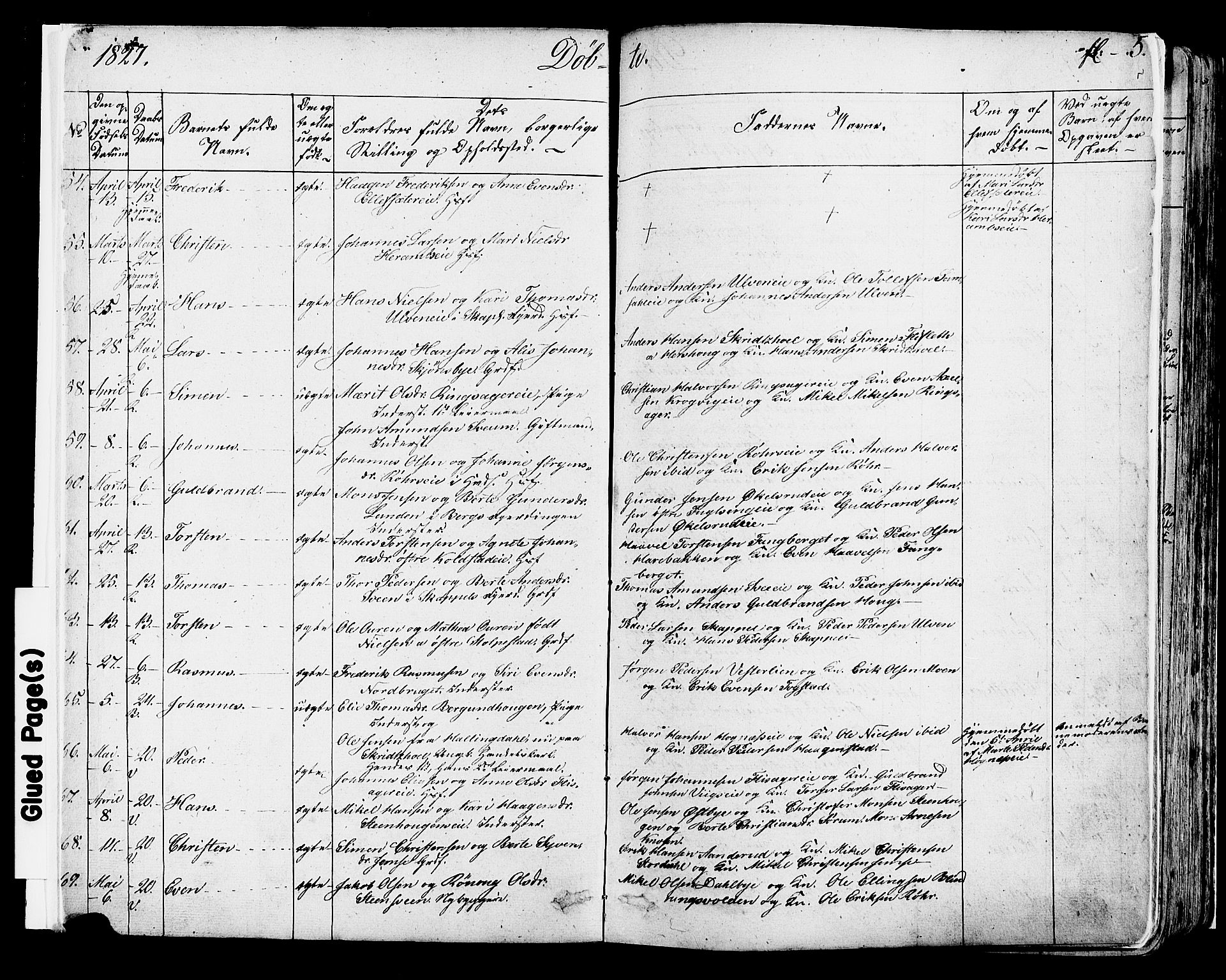 Ringsaker prestekontor, SAH/PREST-014/K/Ka/L0007: Parish register (official) no. 7A, 1826-1837, p. 5
