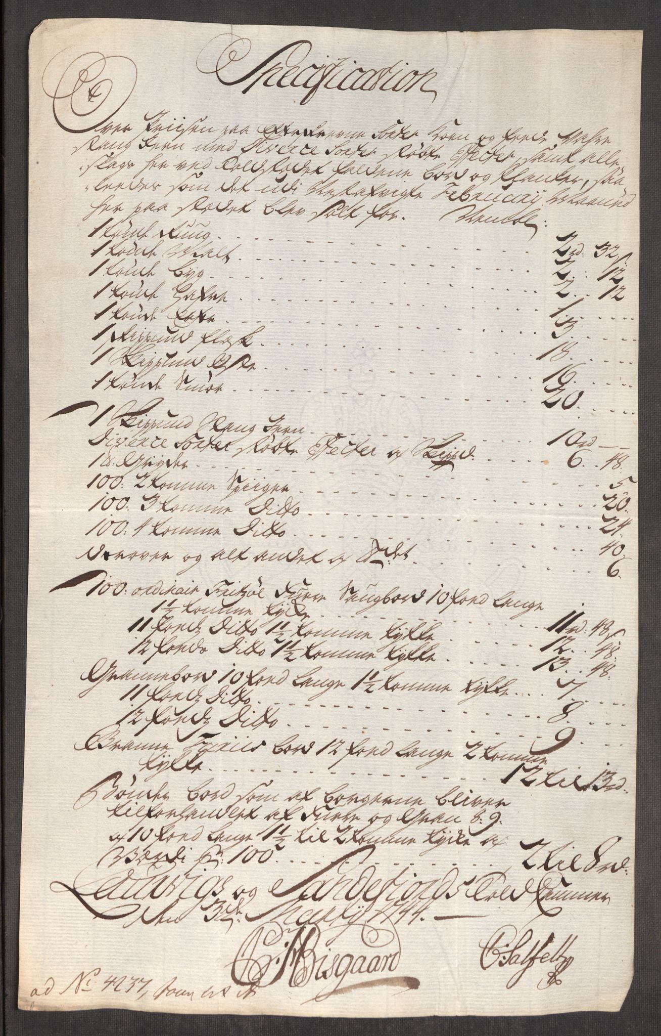 Rentekammeret inntil 1814, Realistisk ordnet avdeling, RA/EA-4070/Oe/L0002: [Ø1]: Priskuranter, 1740-1744, p. 922