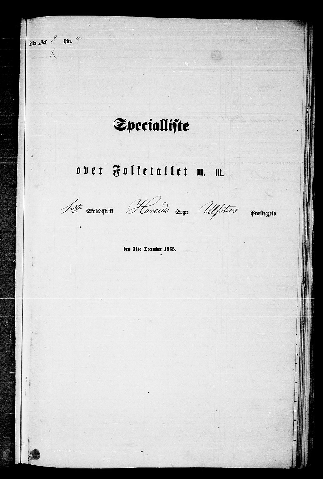 RA, 1865 census for Ulstein, 1865, p. 99