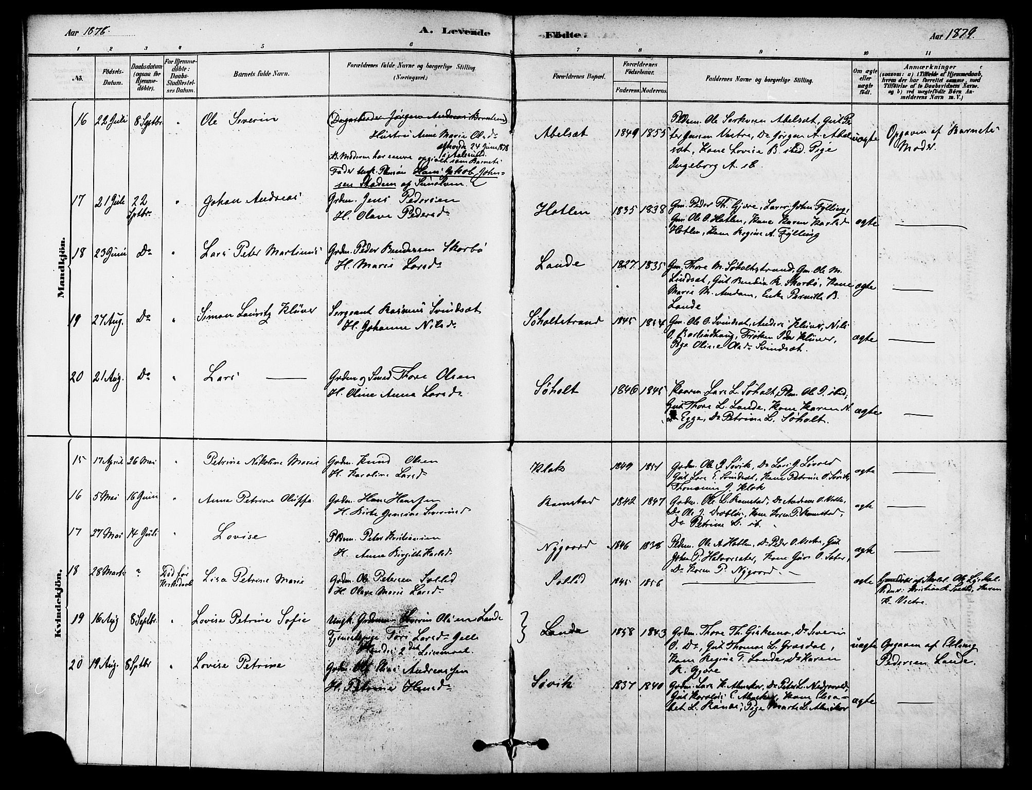 Ministerialprotokoller, klokkerbøker og fødselsregistre - Møre og Romsdal, AV/SAT-A-1454/522/L0315: Parish register (official) no. 522A10, 1878-1890