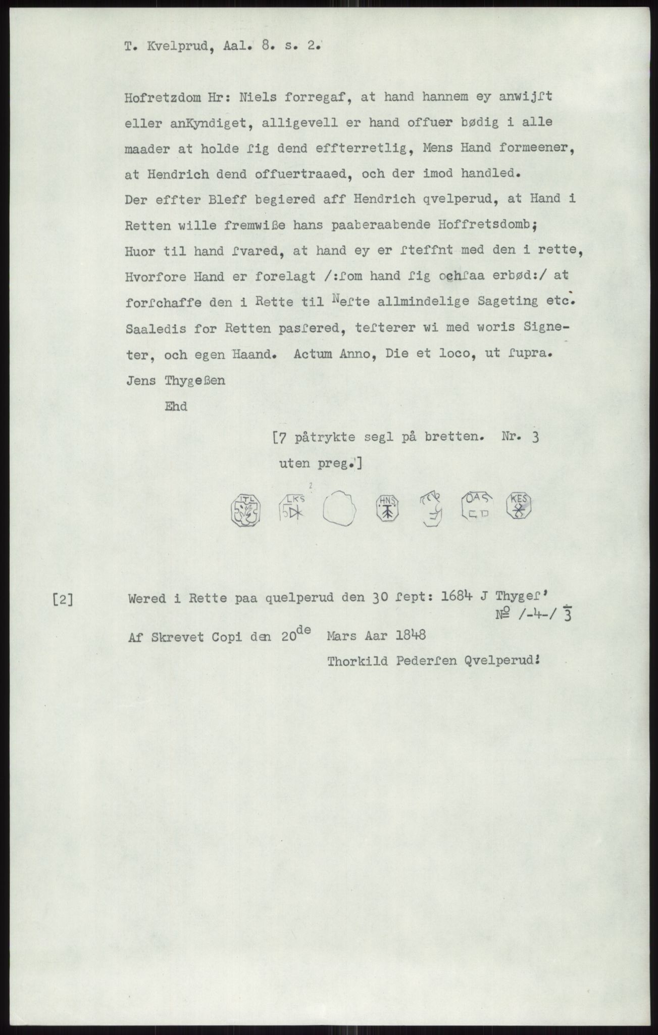 Samlinger til kildeutgivelse, Diplomavskriftsamlingen, AV/RA-EA-4053/H/Ha, p. 1030