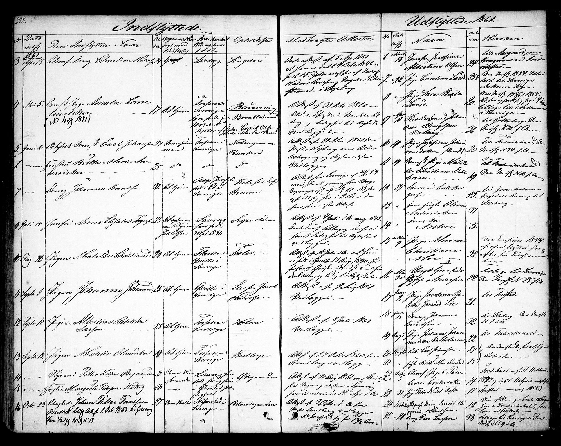 Hvaler prestekontor Kirkebøker, SAO/A-2001/F/Fa/L0006: Parish register (official) no. I 6, 1846-1863, p. 298
