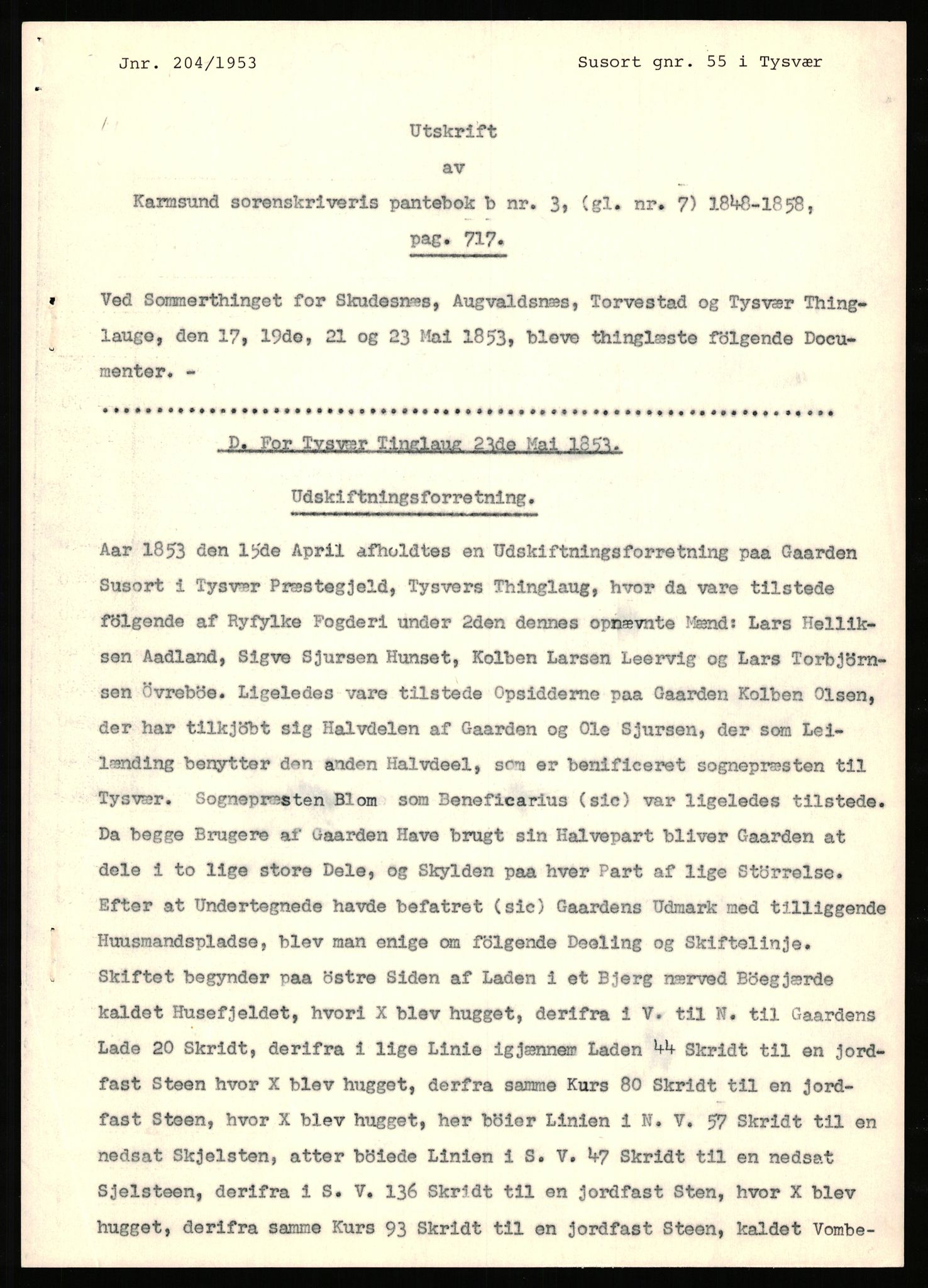 Statsarkivet i Stavanger, AV/SAST-A-101971/03/Y/Yj/L0082: Avskrifter sortert etter gårdsnavn: Stølsmarken - Svele store, 1750-1930, p. 545