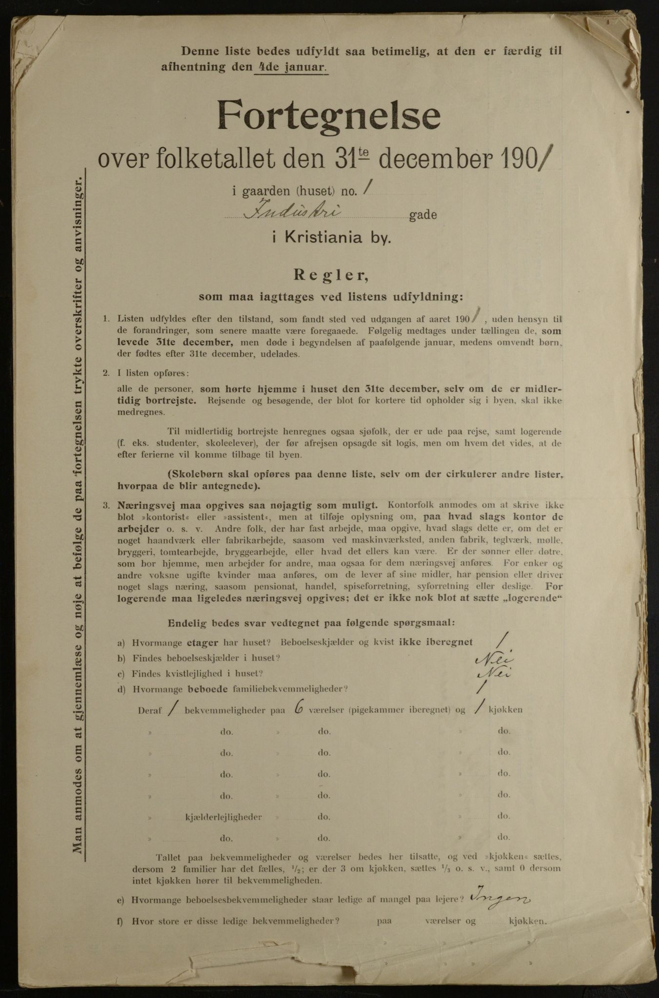 OBA, Municipal Census 1901 for Kristiania, 1901, p. 6794