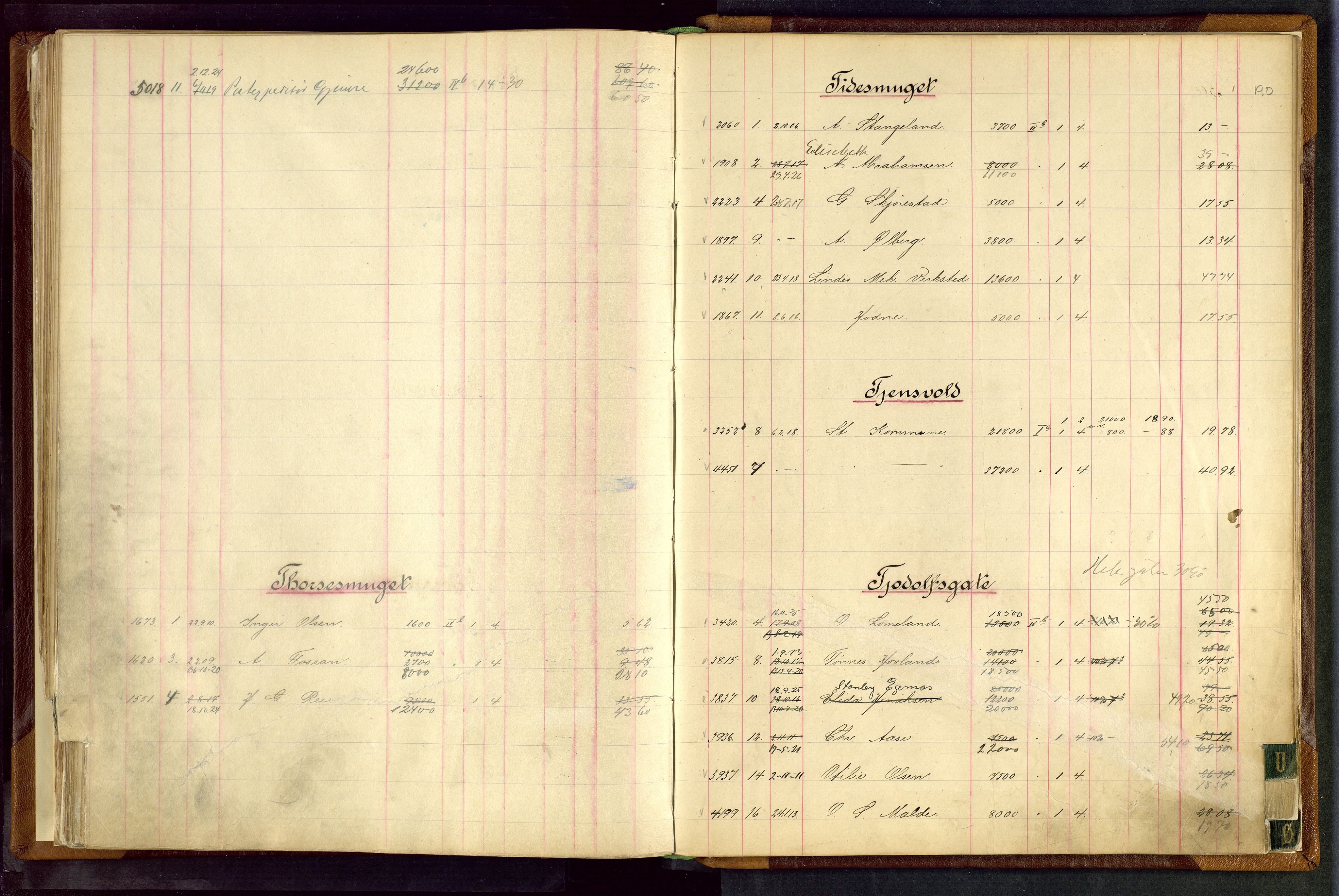 Norges Brannkasse Stavanger, AV/SAST-A-102143/F/Fc/L0003: Brannkontingentprotokoll, 1910-1924, p. 189b-190a