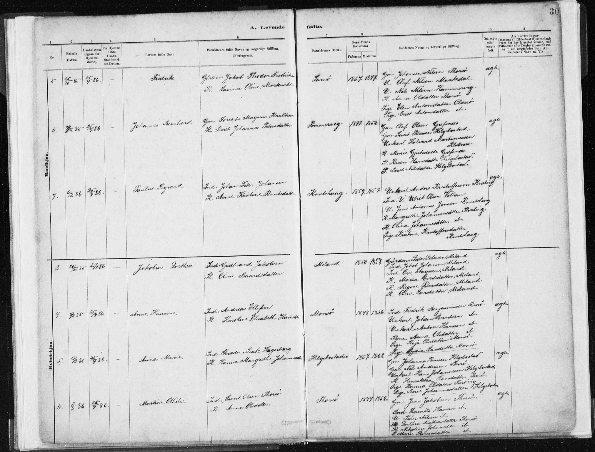 Ministerialprotokoller, klokkerbøker og fødselsregistre - Sør-Trøndelag, SAT/A-1456/634/L0533: Parish register (official) no. 634A09, 1882-1901, p. 30