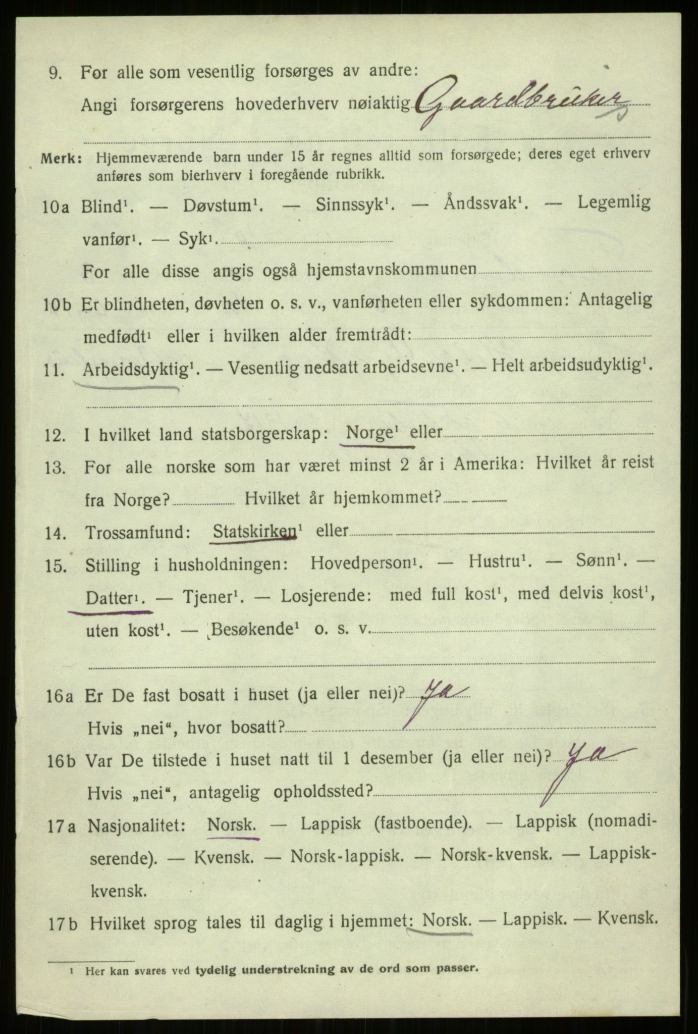 SATØ, 1920 census for Trondenes, 1920, p. 4844