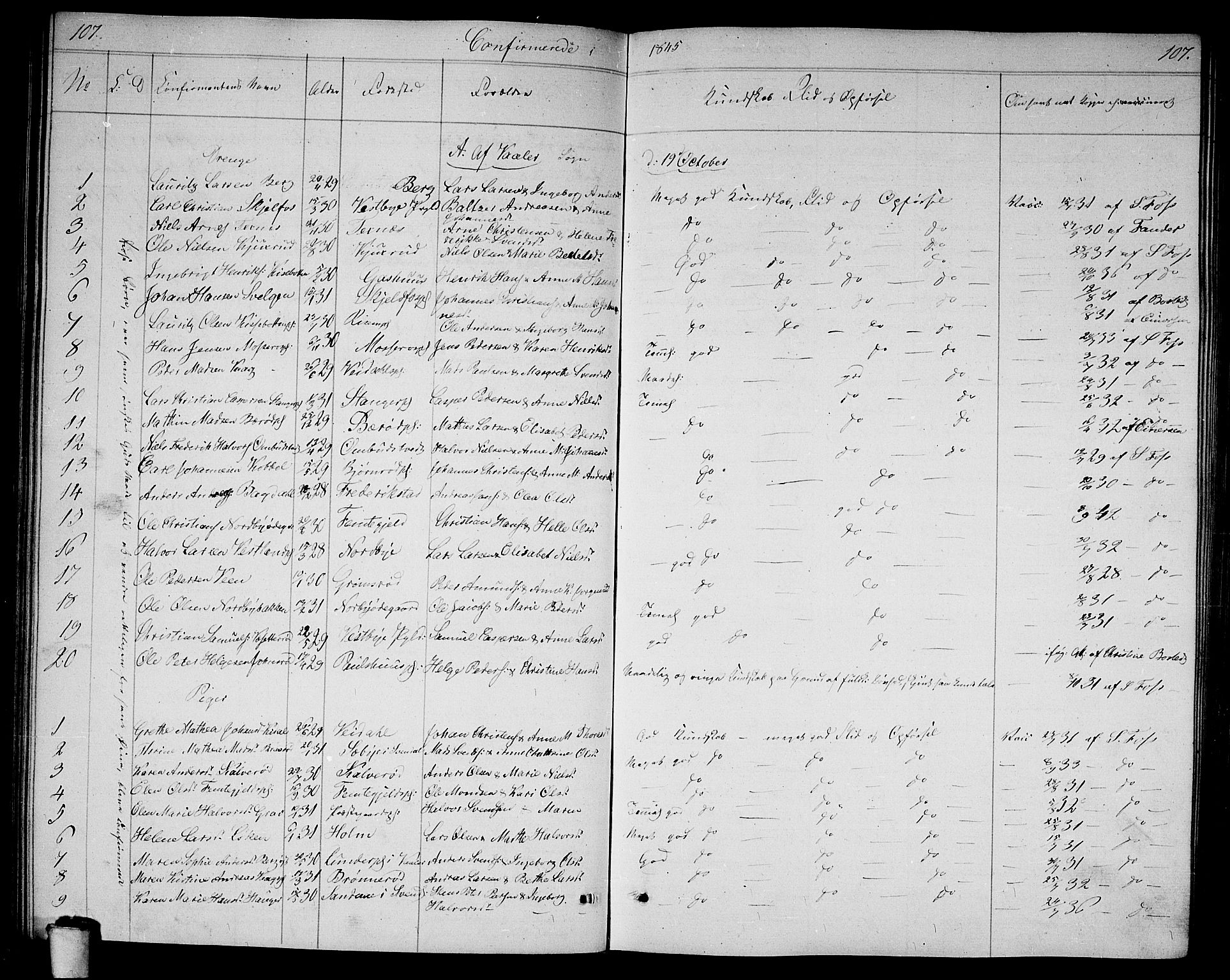 Våler prestekontor Kirkebøker, AV/SAO-A-11083/G/Ga/L0002: Parish register (copy) no. I 2, 1839-1860, p. 107