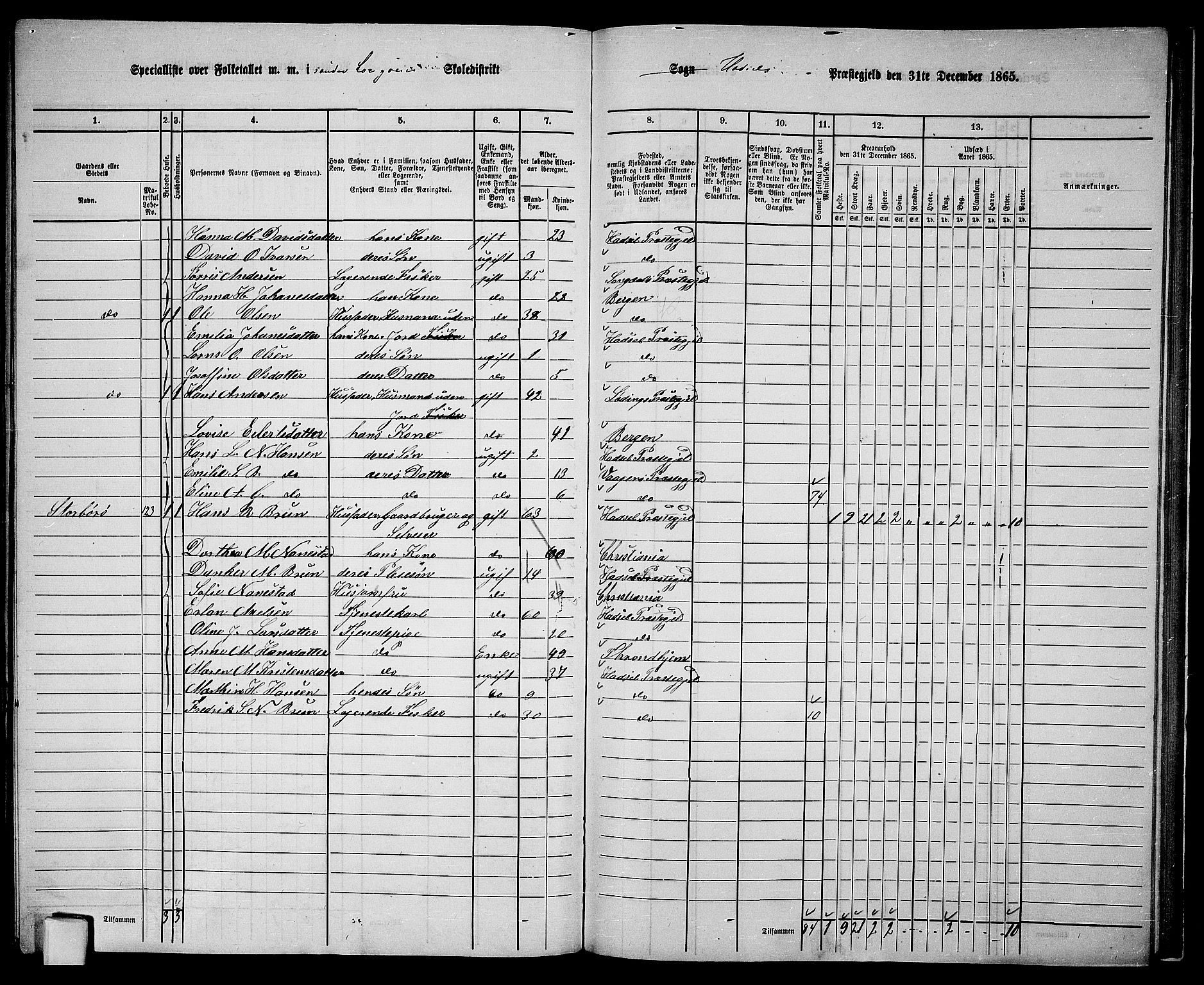 RA, 1865 census for Hadsel, 1865, p. 159