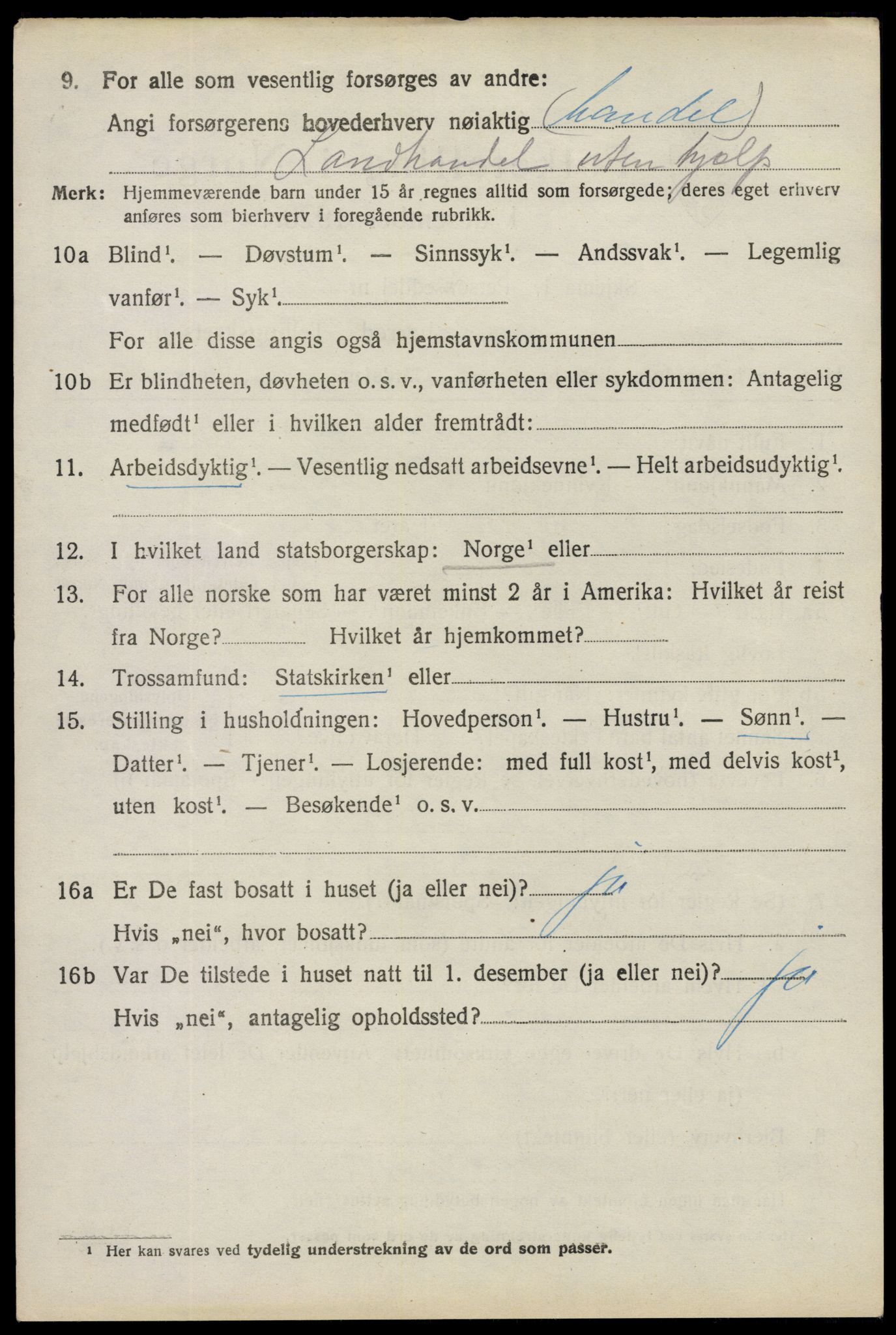 SAO, 1920 census for Tune, 1920, p. 9089