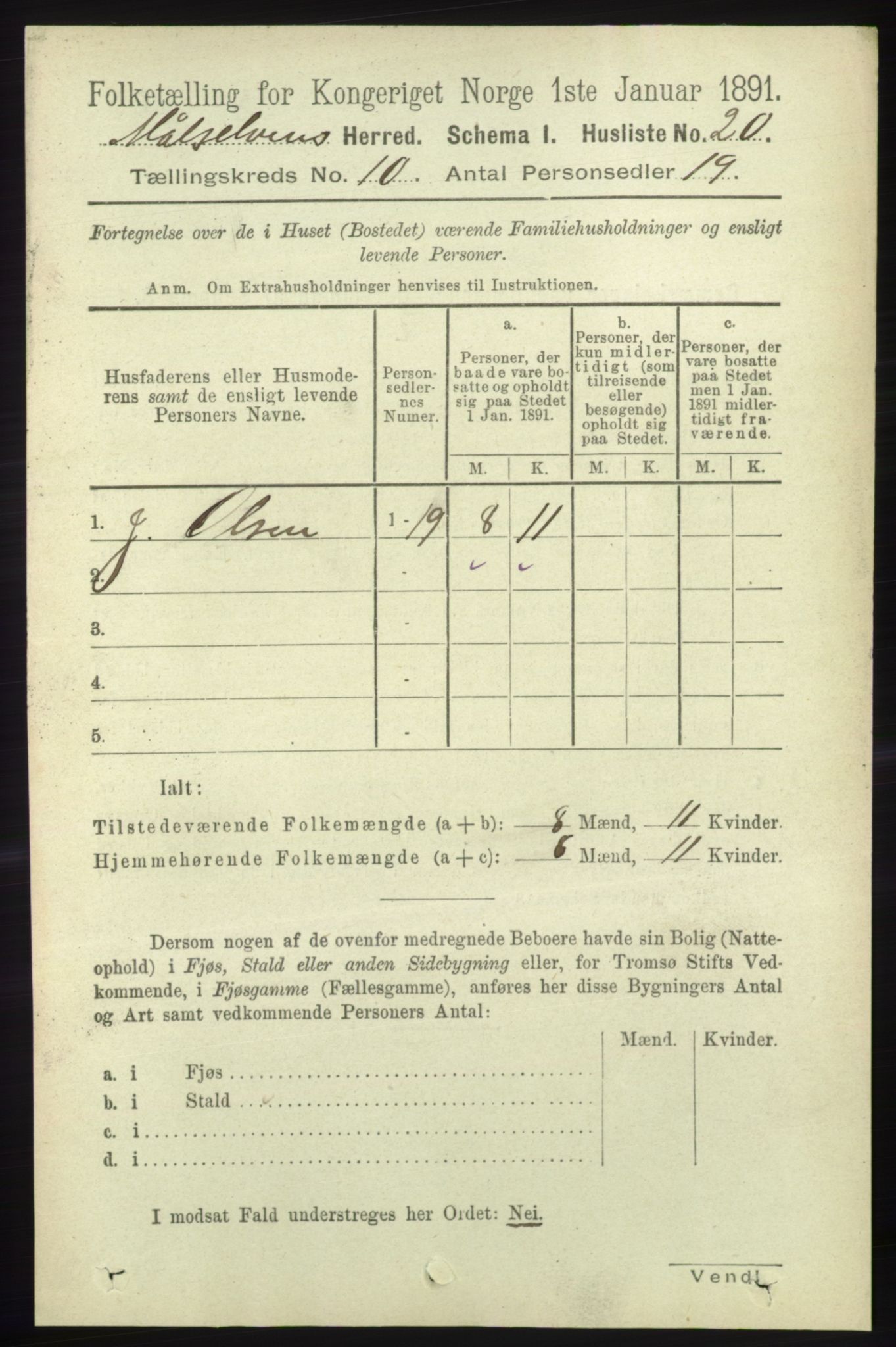 RA, 1891 census for 1924 Målselv, 1891, p. 2978