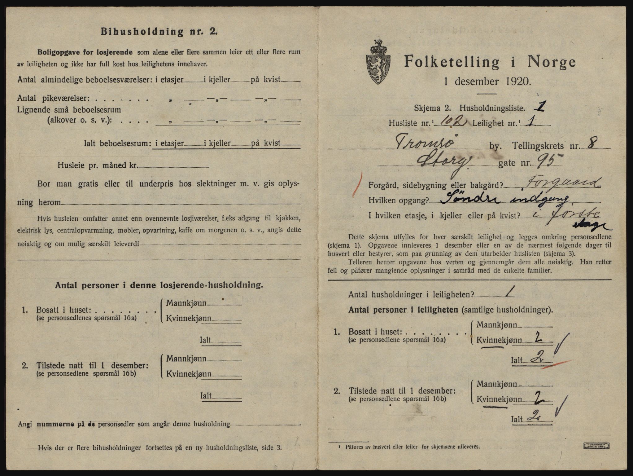 SATØ, 1920 census for Tromsø, 1920, p. 4729