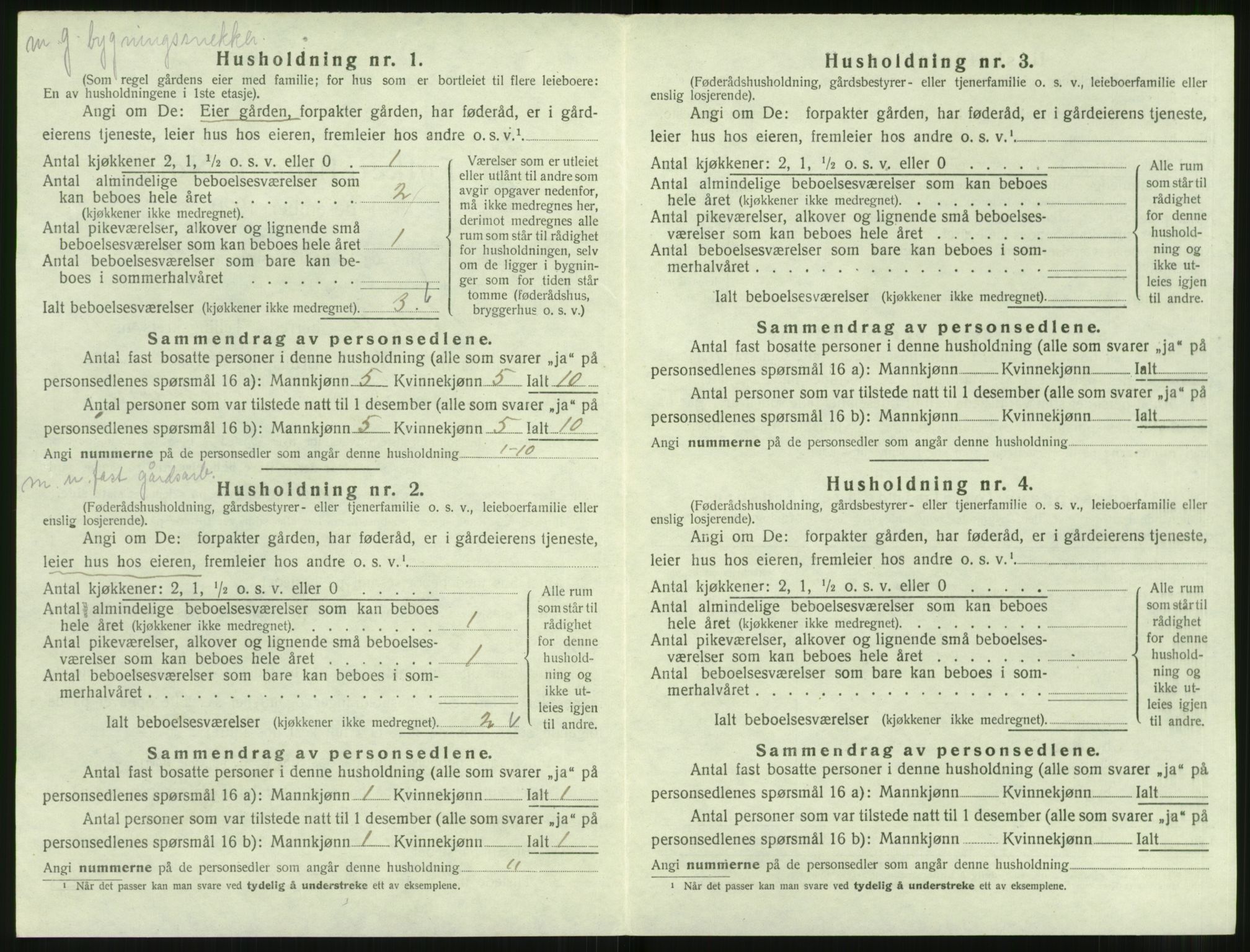 SAT, 1920 census for Hareid, 1920, p. 522