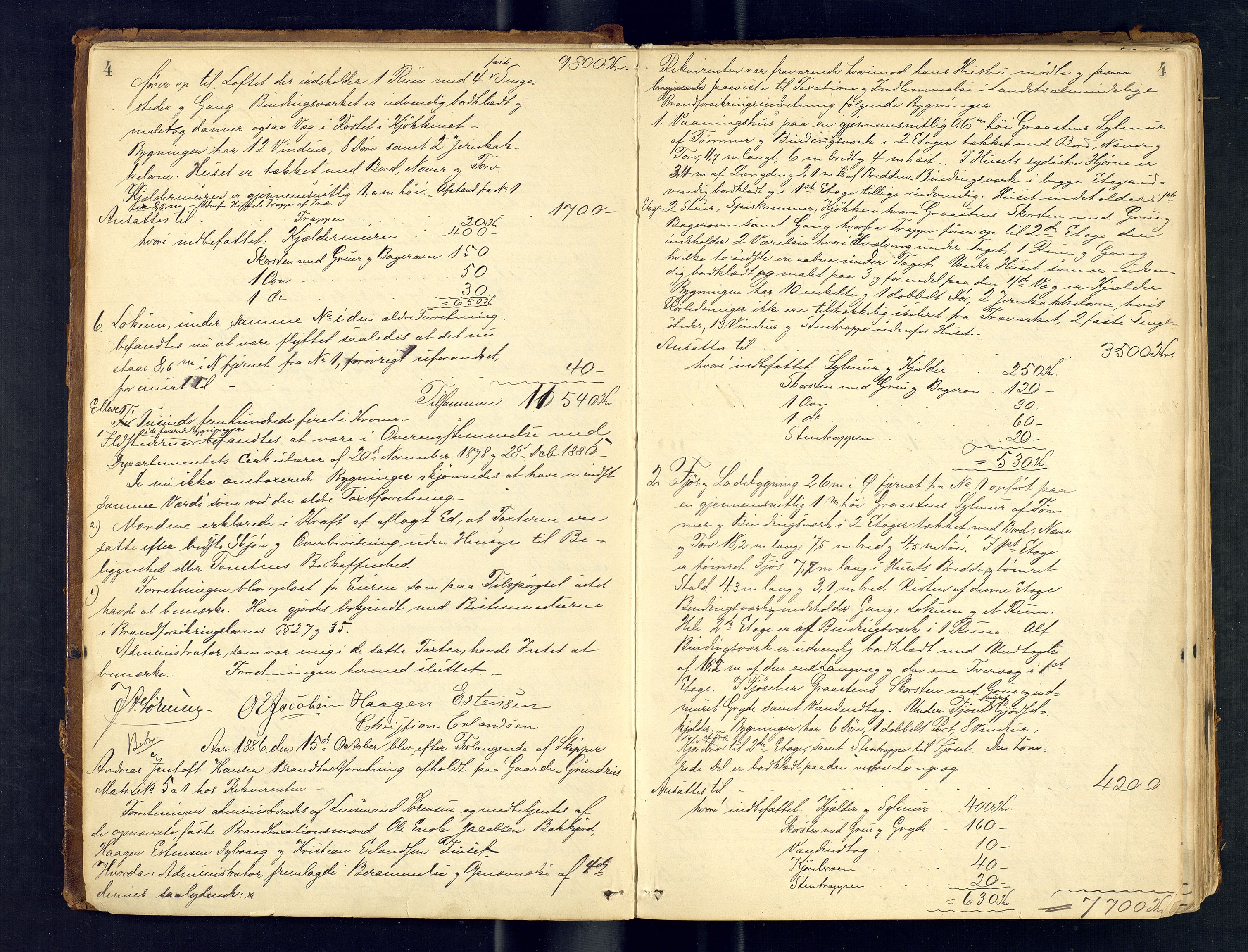 Tranøy lensmannskontor (Sørreisa lensmannskontor), AV/SATØ-SATØ-46/1/F/Fq/Fqc/L0246: Branntakstprotokoller, 1886-1893, p. 4