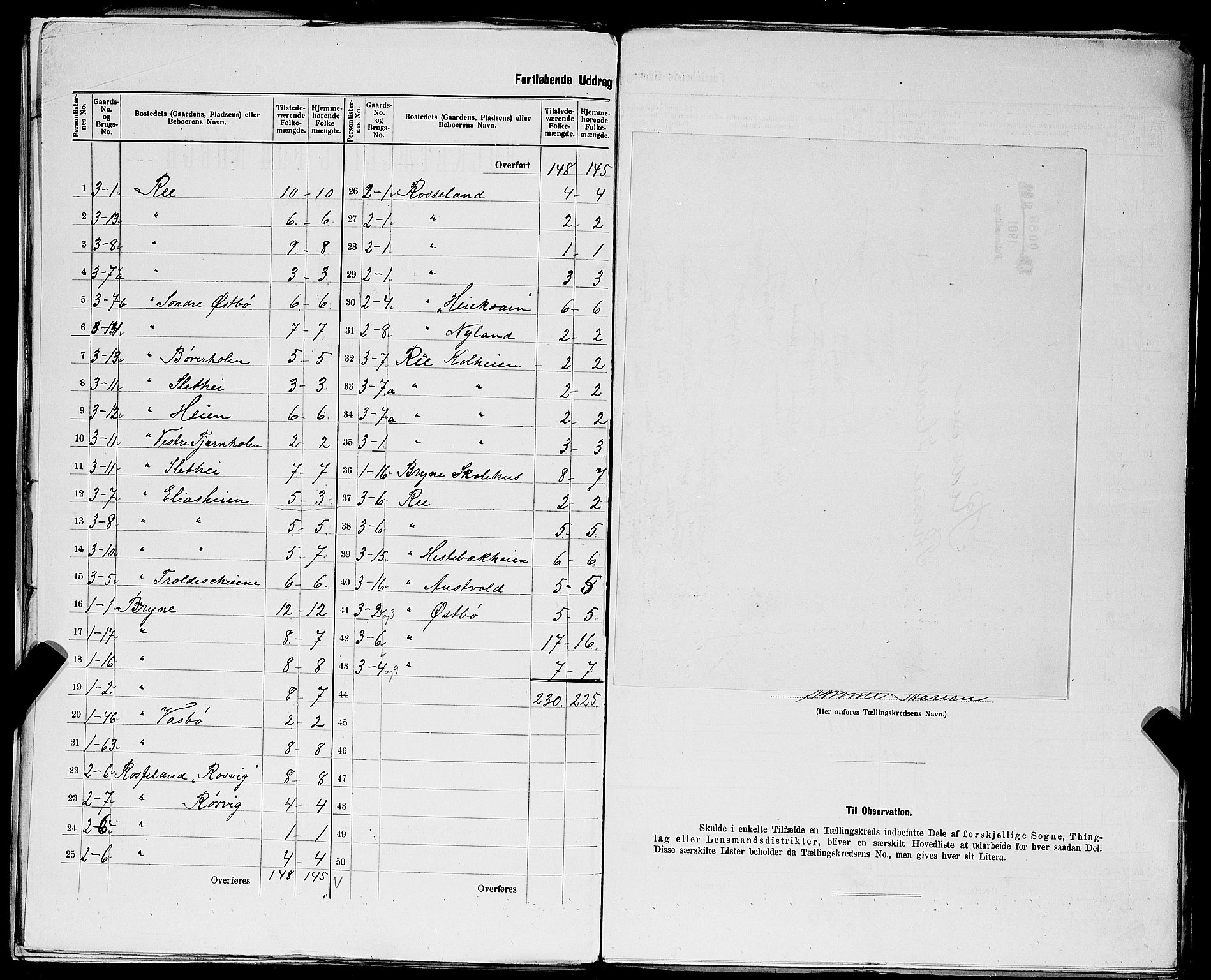 SAST, 1900 census for Time, 1900, p. 16