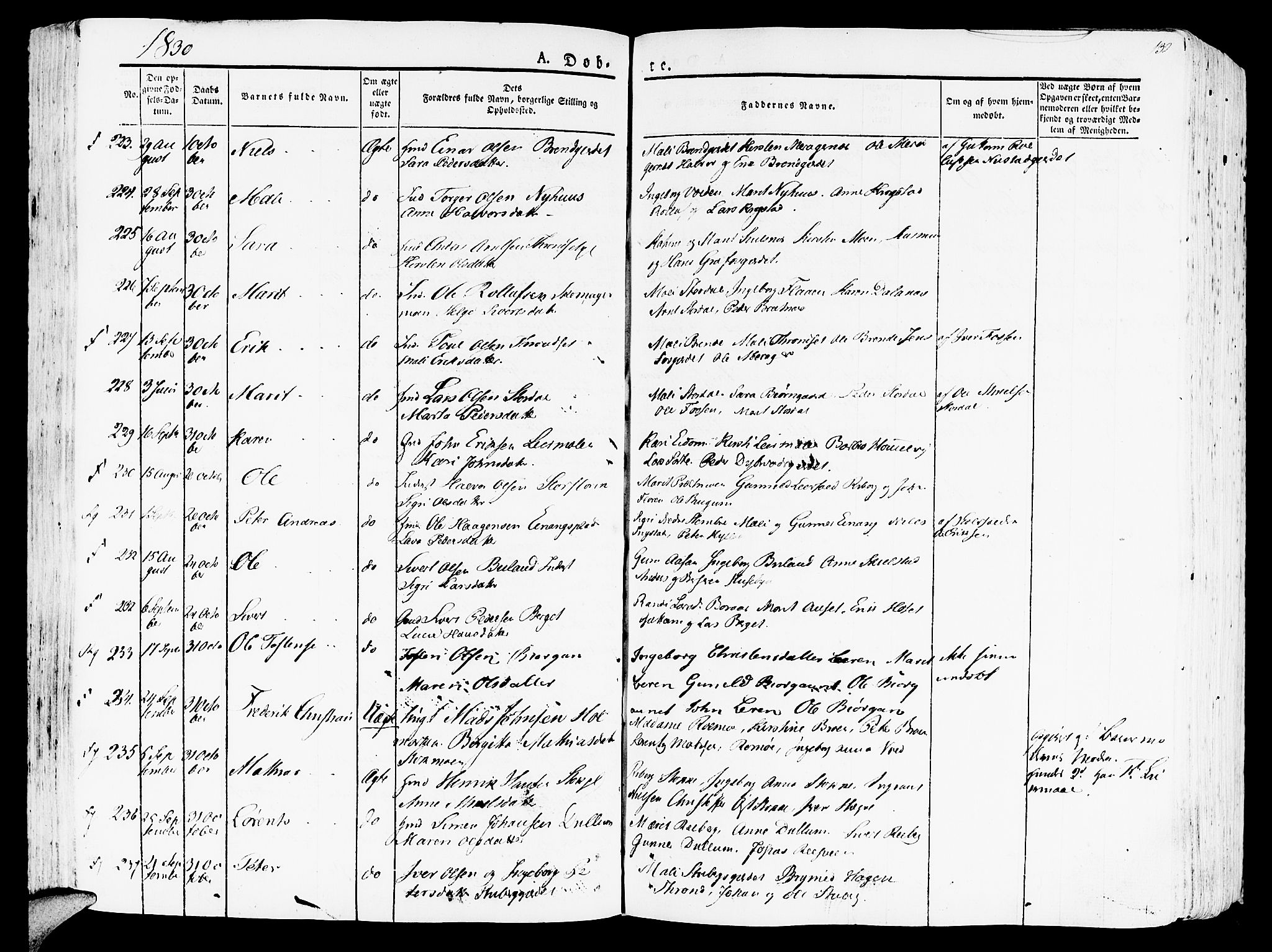 Ministerialprotokoller, klokkerbøker og fødselsregistre - Nord-Trøndelag, AV/SAT-A-1458/709/L0070: Parish register (official) no. 709A10, 1820-1832, p. 132