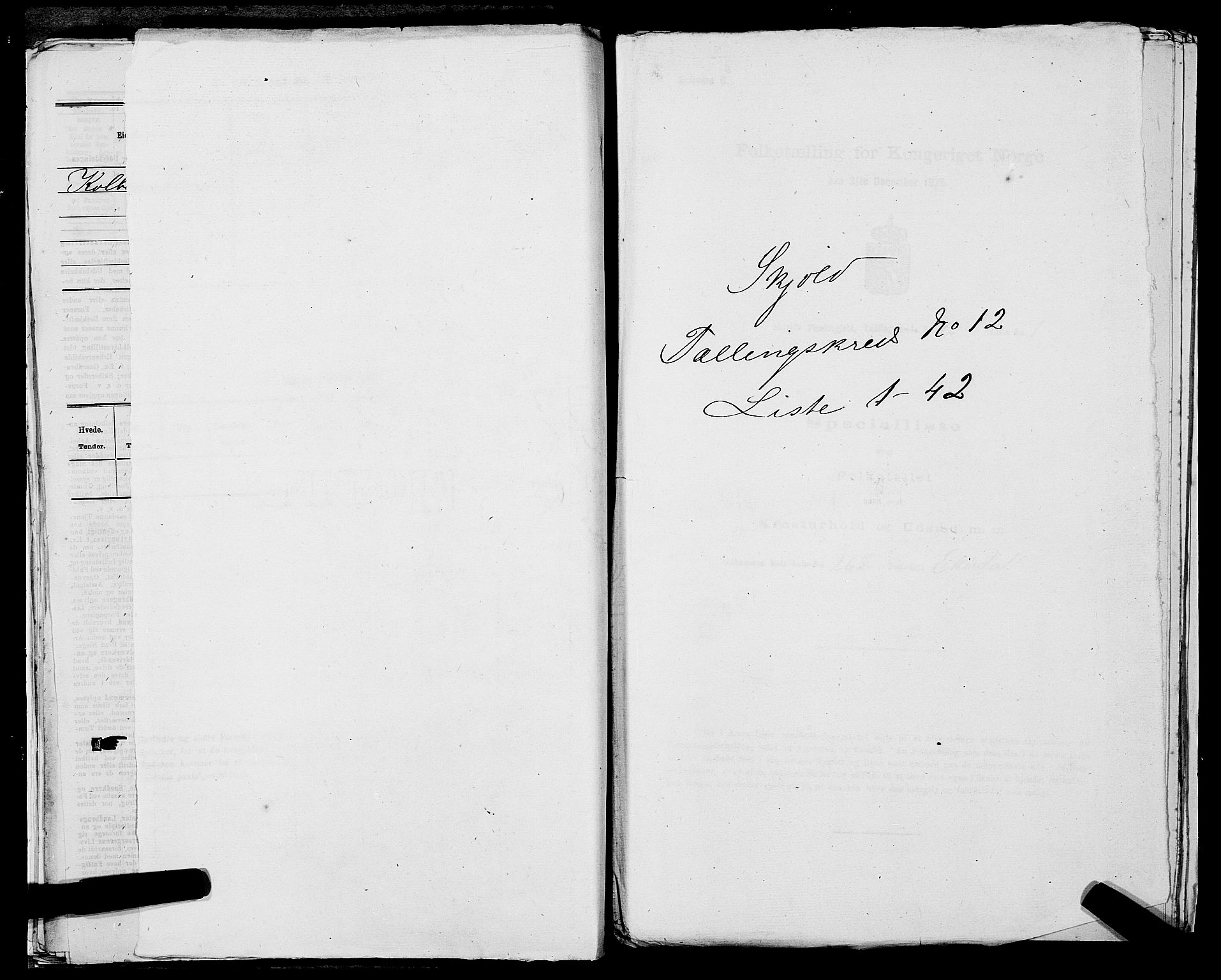 SAST, 1875 census for 1154P Skjold, 1875, p. 1227