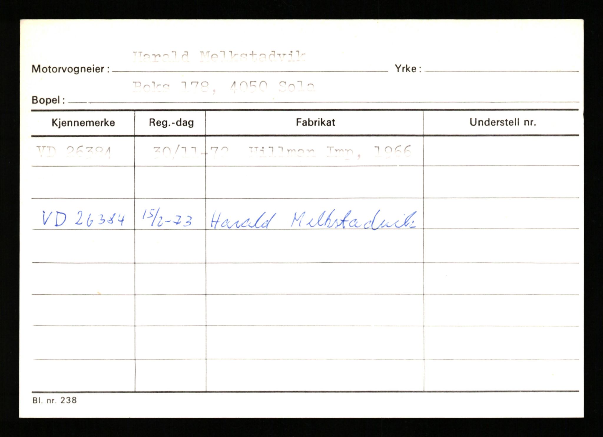 Stavanger trafikkstasjon, AV/SAST-A-101942/0/G/L0005: Registreringsnummer: 23000 - 34245, 1930-1971, p. 1147