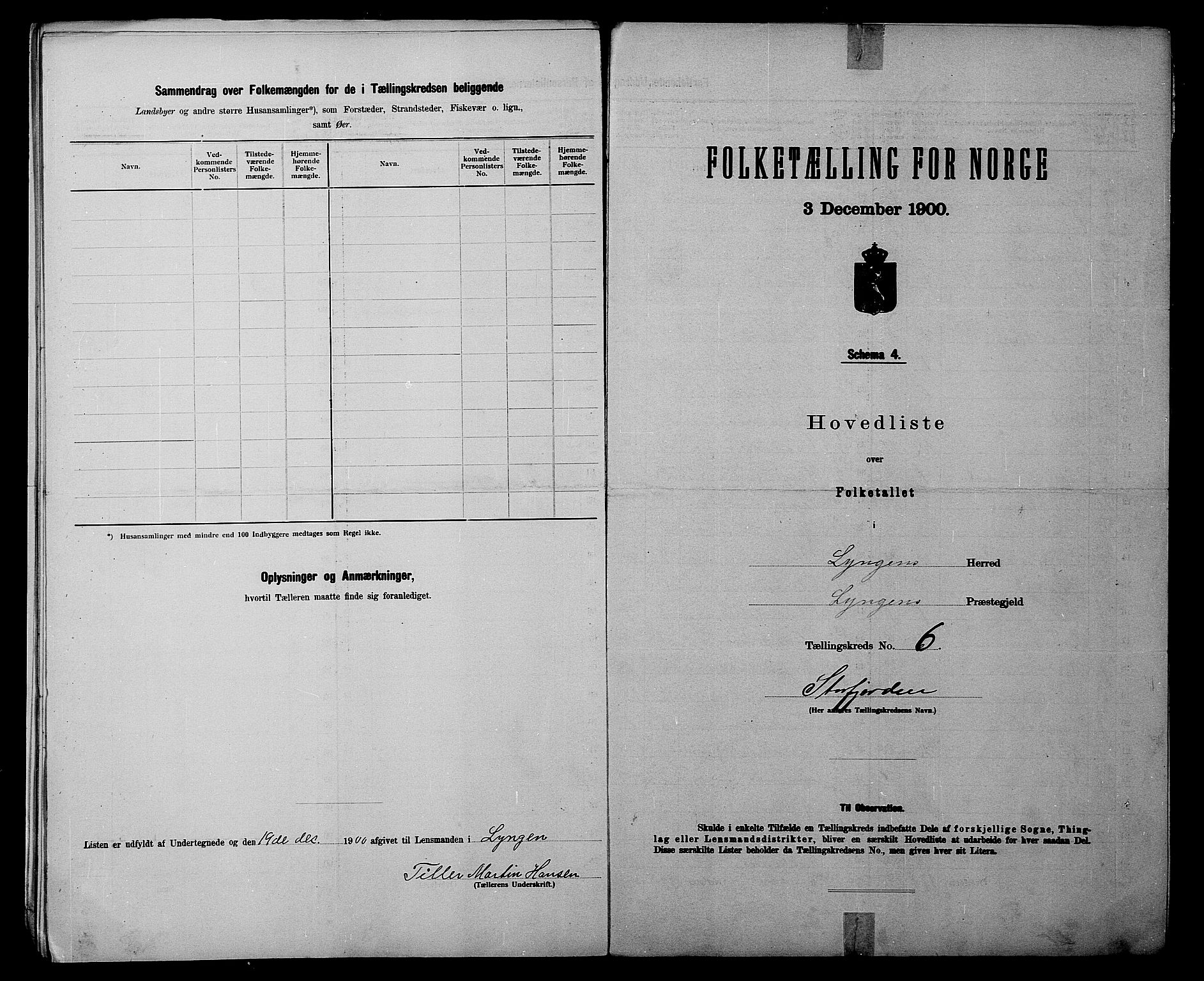 SATØ, 1900 census for Lyngen, 1900, p. 16