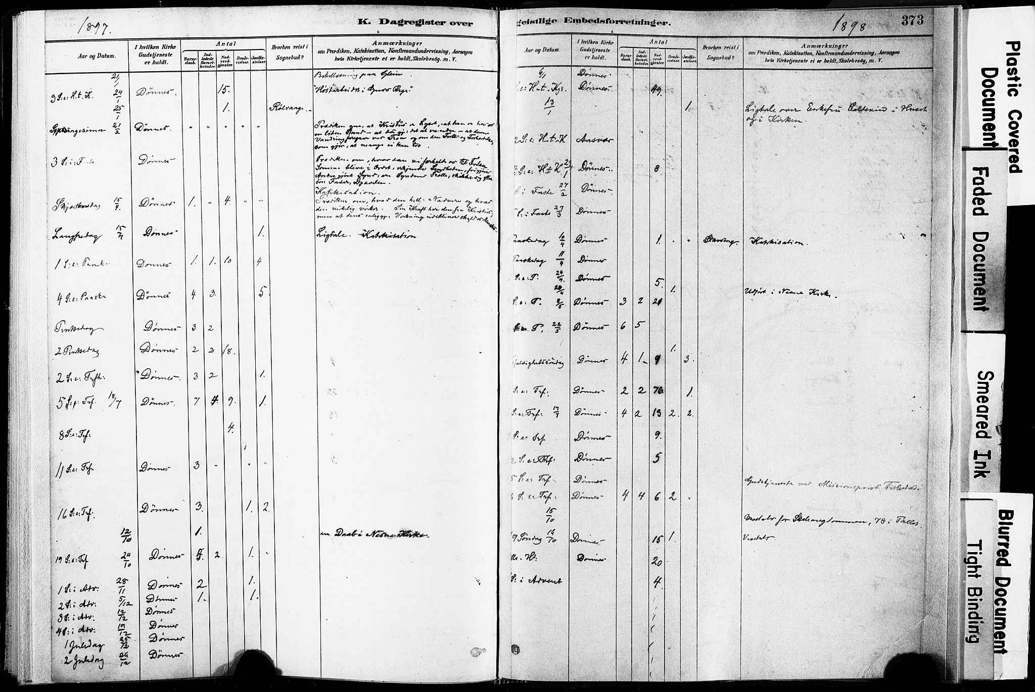 Ministerialprotokoller, klokkerbøker og fødselsregistre - Nordland, SAT/A-1459/835/L0526: Parish register (official) no. 835A03II, 1881-1910, p. 373