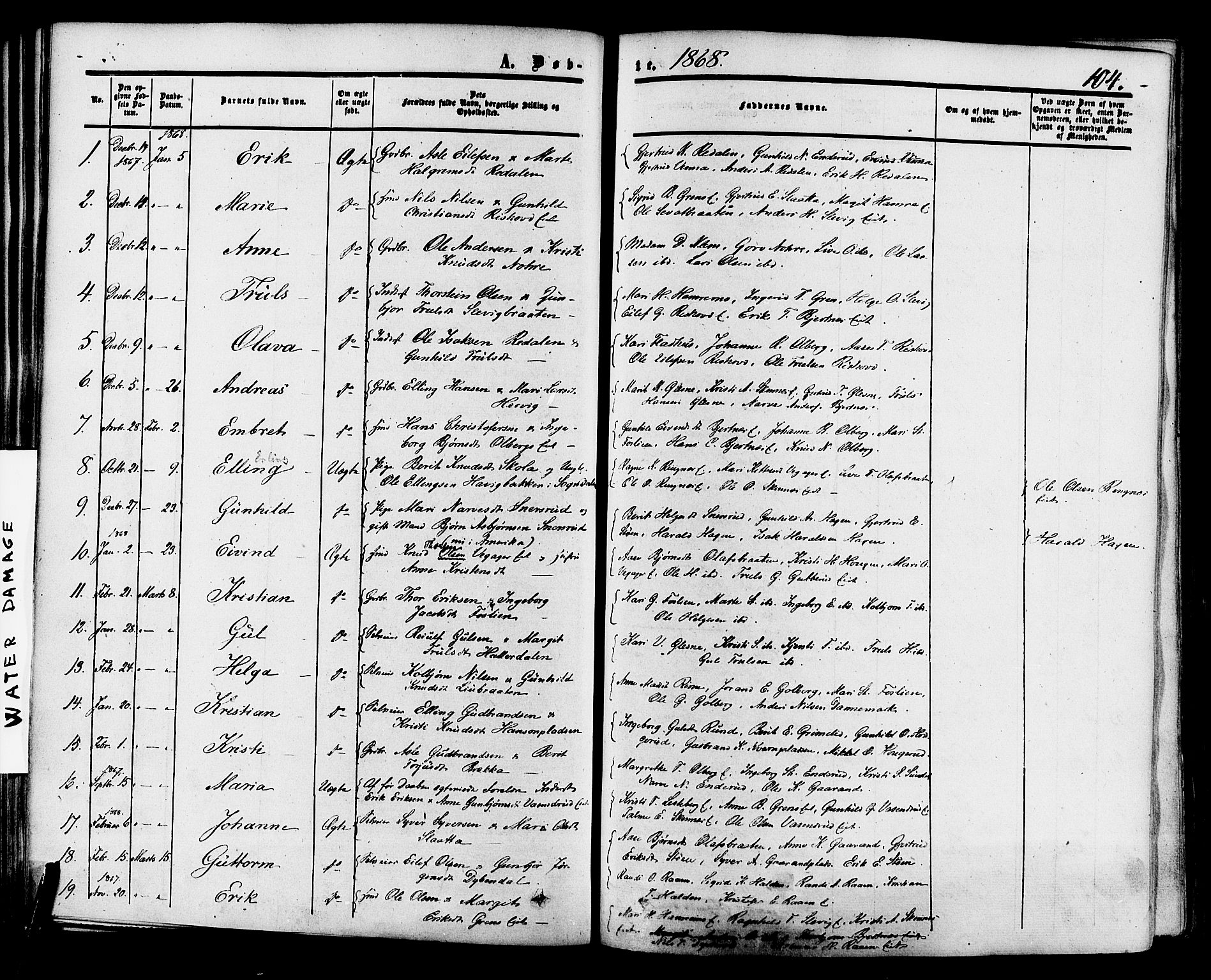 Krødsherad kirkebøker, AV/SAKO-A-19/F/Fa/L0003: Parish register (official) no. 3, 1851-1872, p. 104