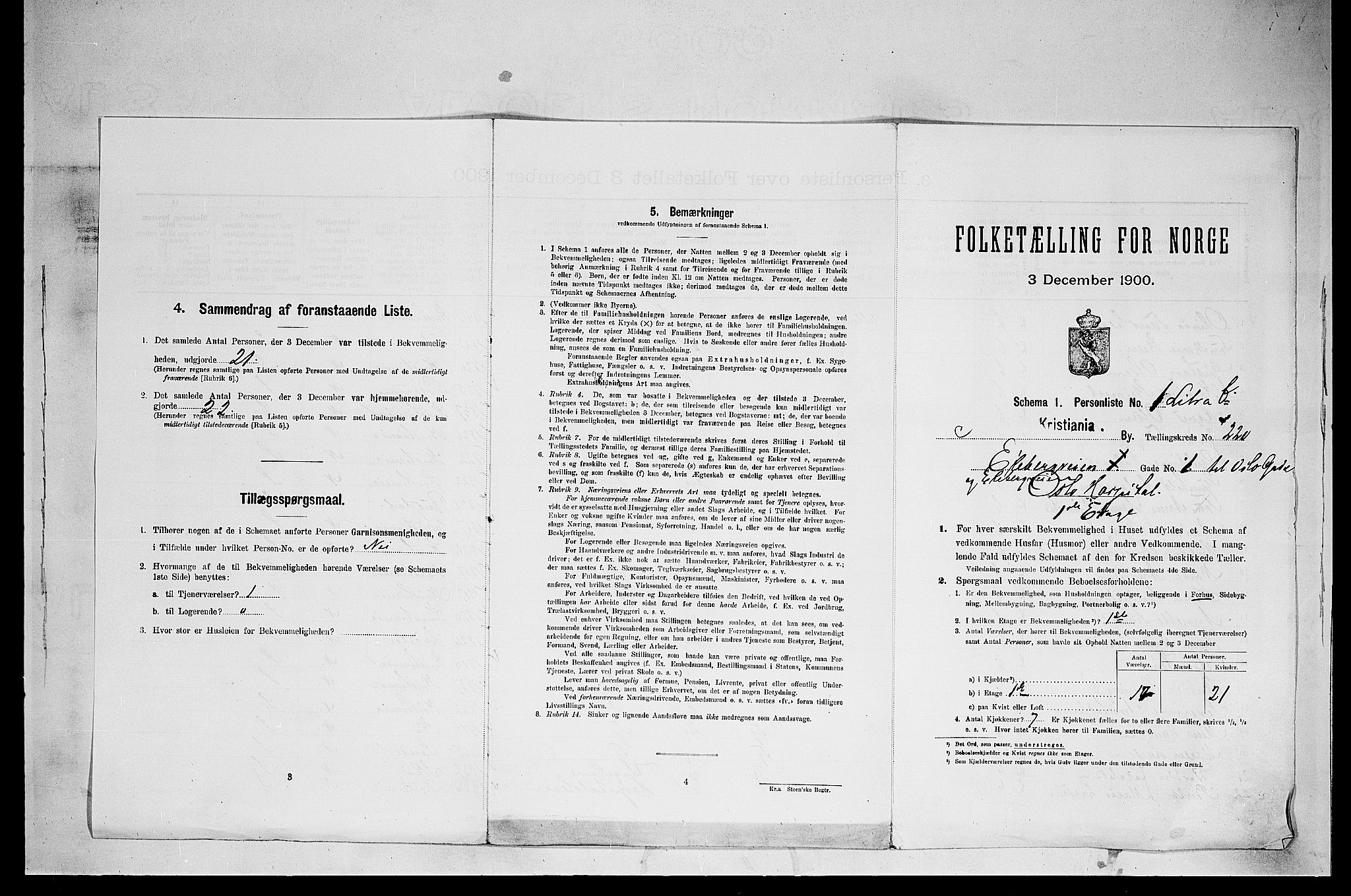 SAO, 1900 census for Kristiania, 1900, p. 18692