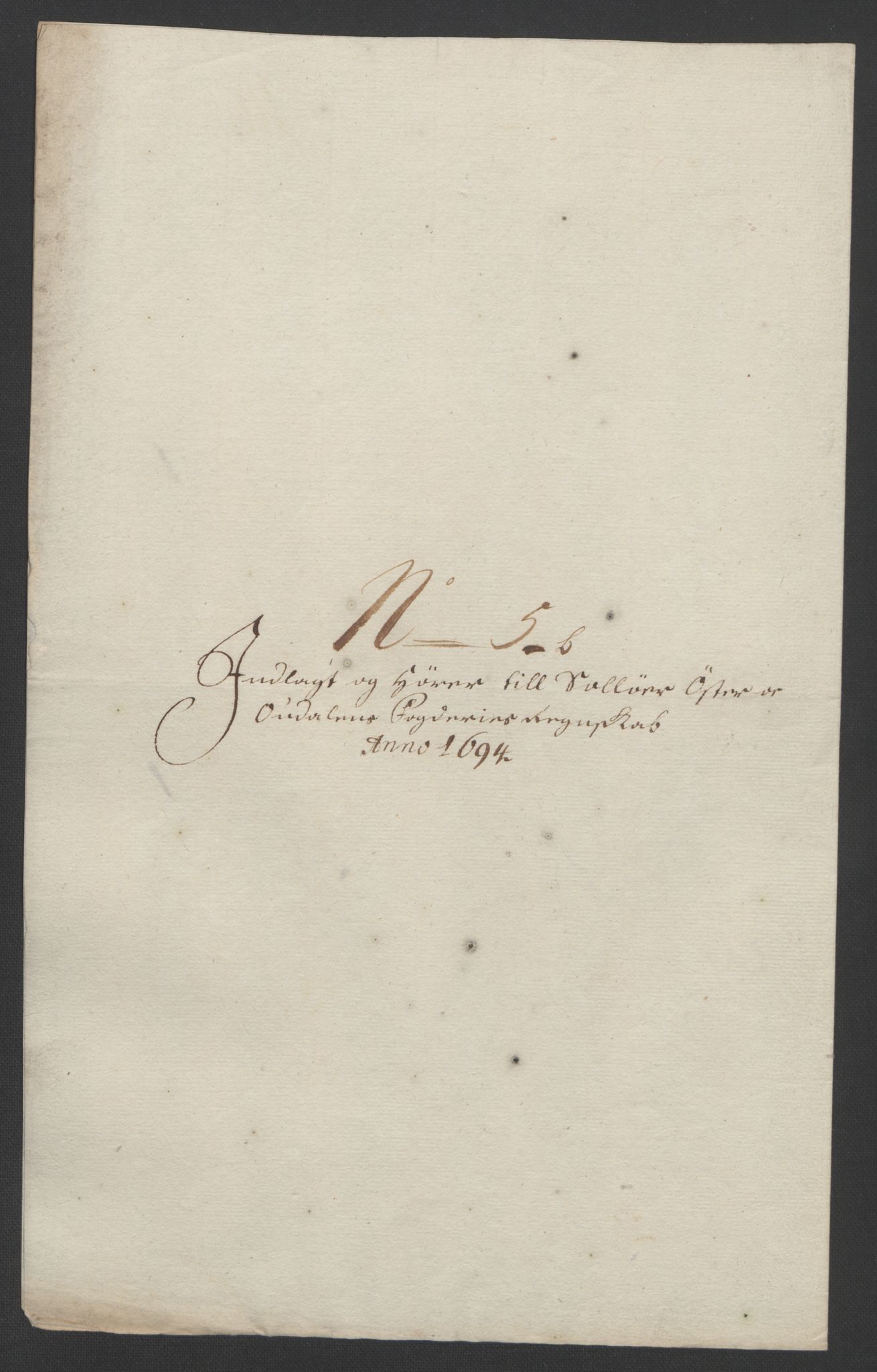 Rentekammeret inntil 1814, Reviderte regnskaper, Fogderegnskap, AV/RA-EA-4092/R13/L0832: Fogderegnskap Solør, Odal og Østerdal, 1694, p. 220