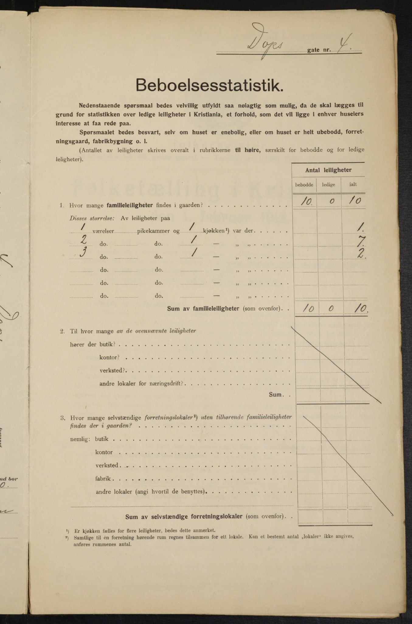 OBA, Municipal Census 1915 for Kristiania, 1915, p. 15861