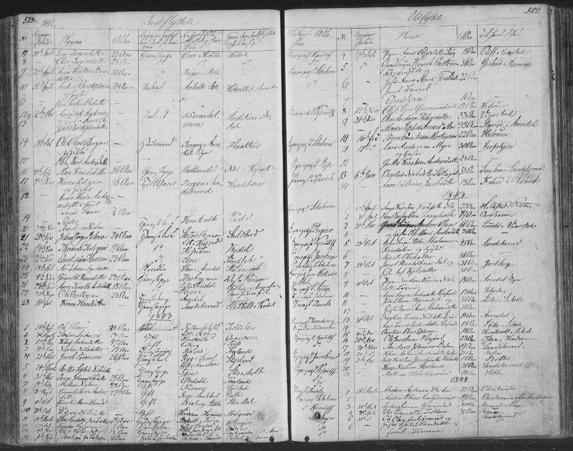 Andebu kirkebøker, AV/SAKO-A-336/F/Fa/L0004: Parish register (official) no. 4, 1829-1856, p. 528-529