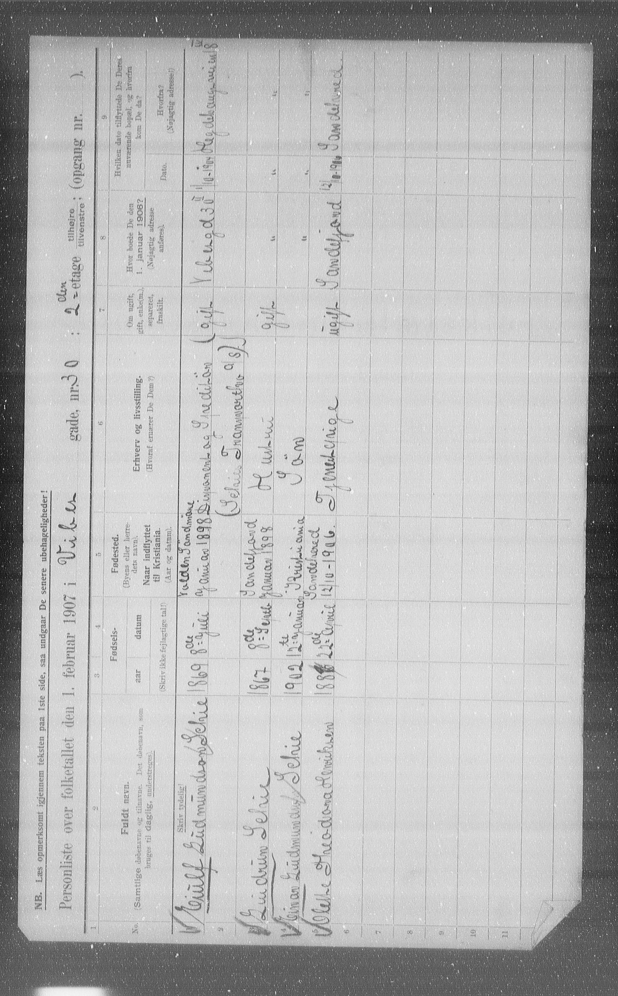 OBA, Municipal Census 1907 for Kristiania, 1907, p. 62789