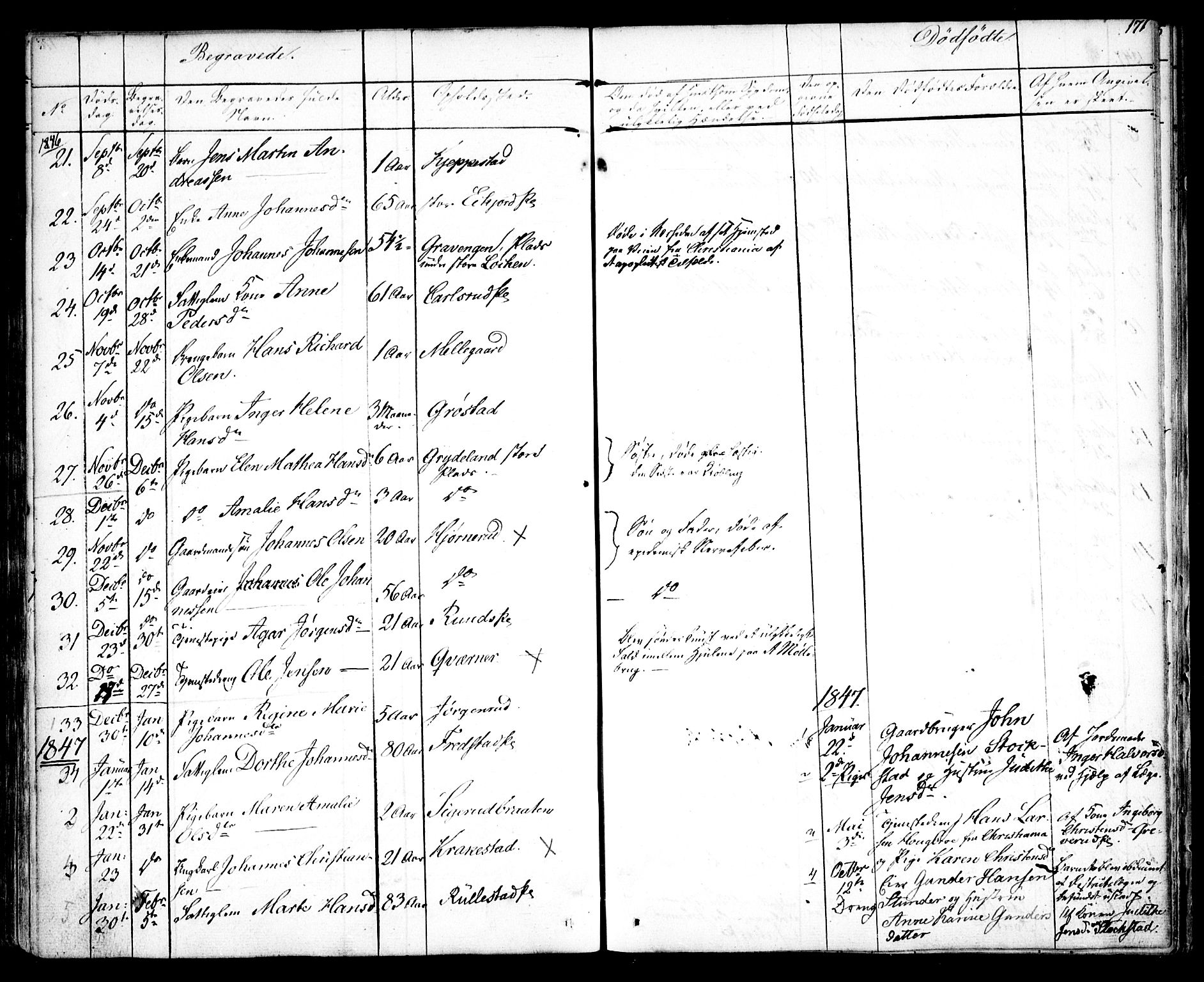 Kråkstad prestekontor Kirkebøker, AV/SAO-A-10125a/F/Fa/L0005: Parish register (official) no. I 5, 1837-1847, p. 171