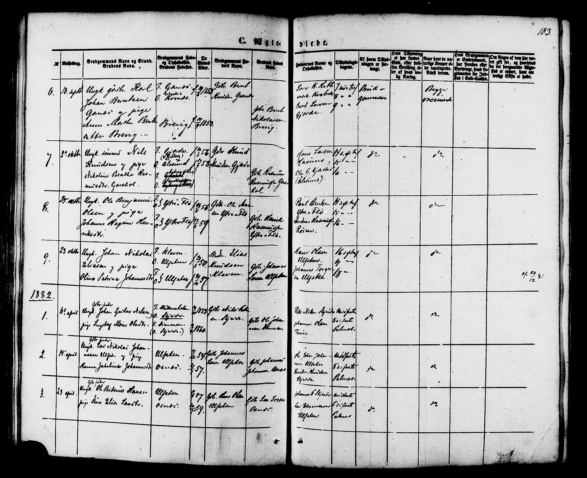 Ministerialprotokoller, klokkerbøker og fødselsregistre - Møre og Romsdal, AV/SAT-A-1454/509/L0105: Parish register (official) no. 509A03, 1848-1882, p. 183