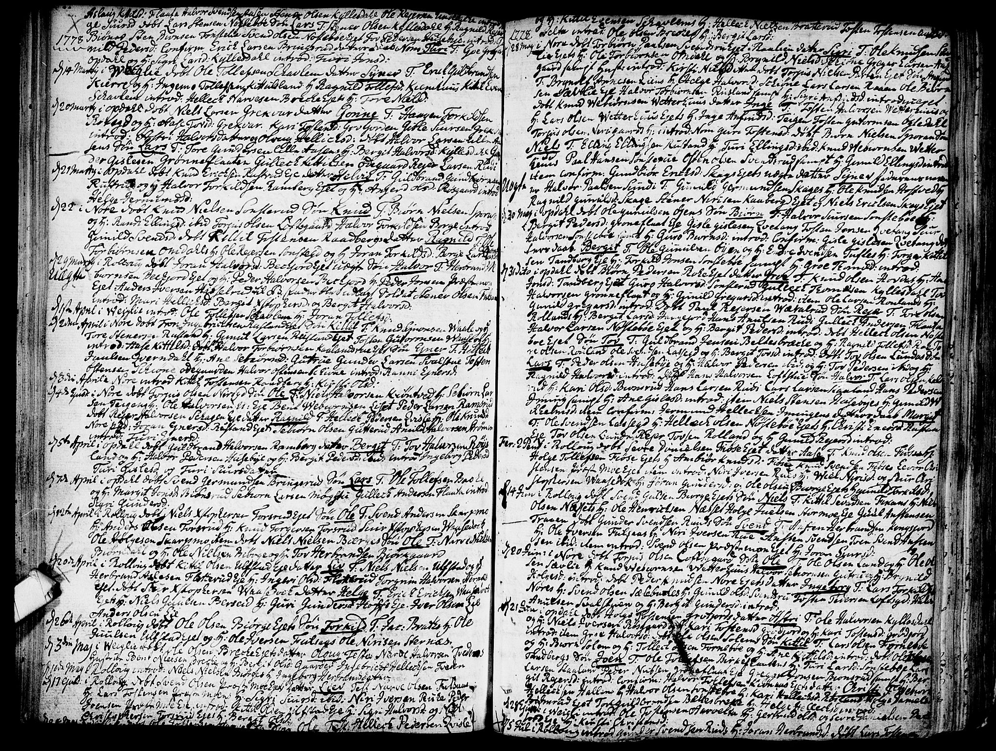 Rollag kirkebøker, SAKO/A-240/F/Fa/L0003: Parish register (official) no. I 3, 1743-1778, p. 158