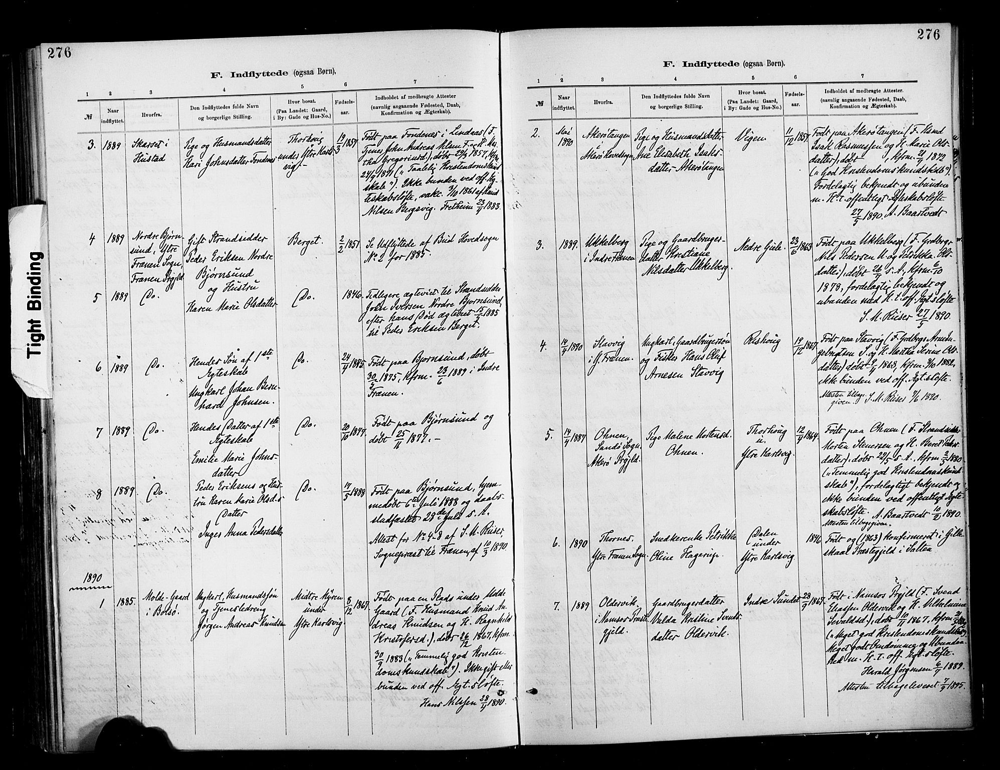 Ministerialprotokoller, klokkerbøker og fødselsregistre - Møre og Romsdal, SAT/A-1454/566/L0769: Parish register (official) no. 566A08, 1881-1903, p. 276