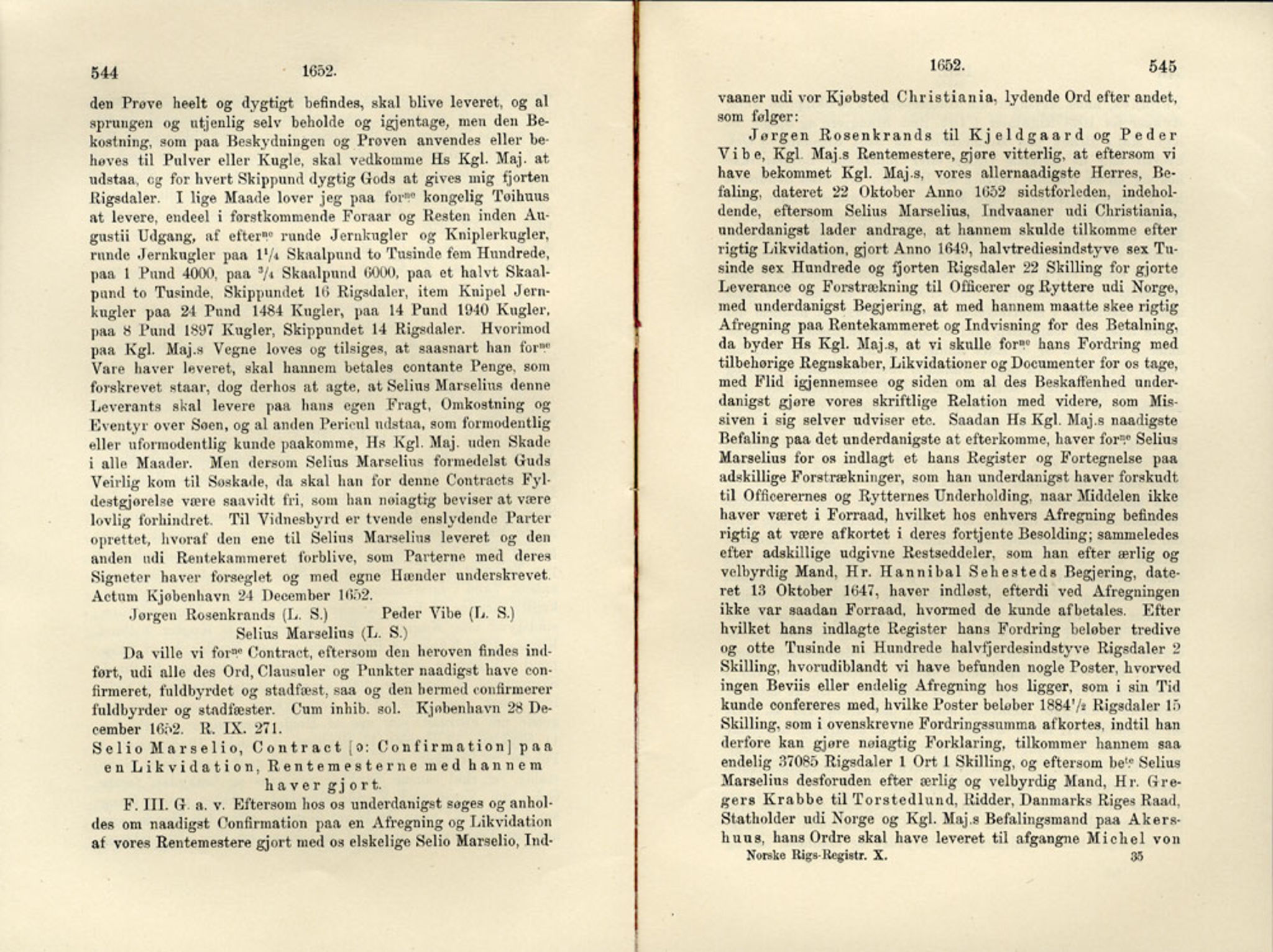 Publikasjoner utgitt av Det Norske Historiske Kildeskriftfond, PUBL/-/-/-: Norske Rigs-Registranter, bind 10, 1650-1653, p. 544-545
