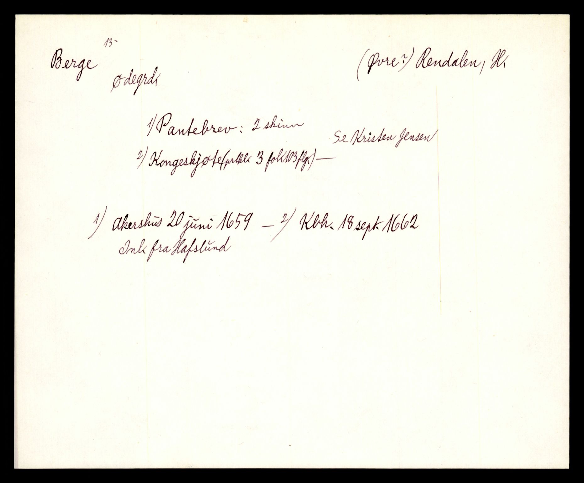 Riksarkivets diplomsamling, AV/RA-EA-5965/F35/F35e/L0008: Registreringssedler Hedmark 2, 1400-1700, p. 375