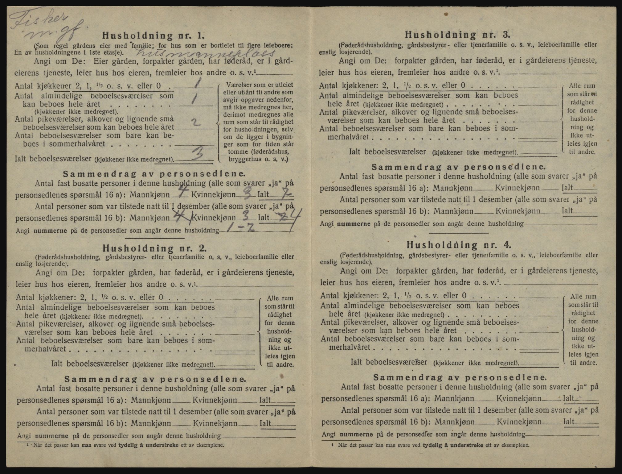 SATØ, 1920 census for Sørfjord, 1920, p. 62