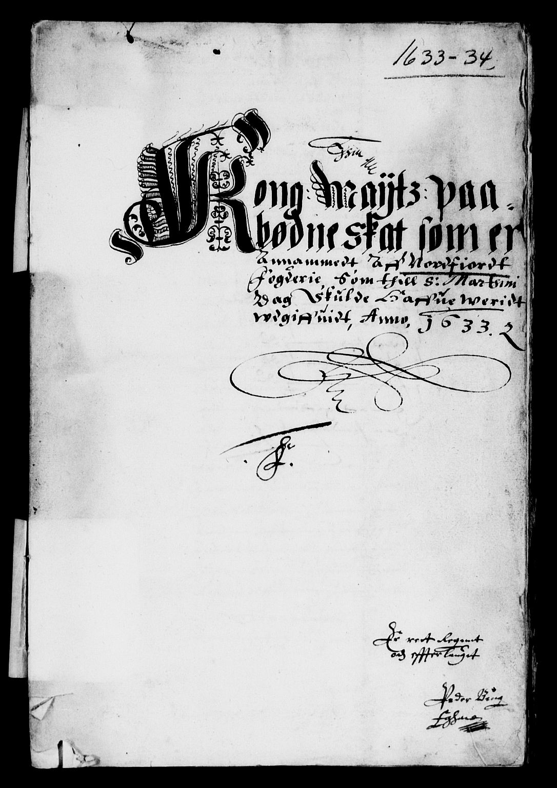 Rentekammeret inntil 1814, Reviderte regnskaper, Lensregnskaper, AV/RA-EA-5023/R/Rb/Rbt/L0065: Bergenhus len, 1633-1634