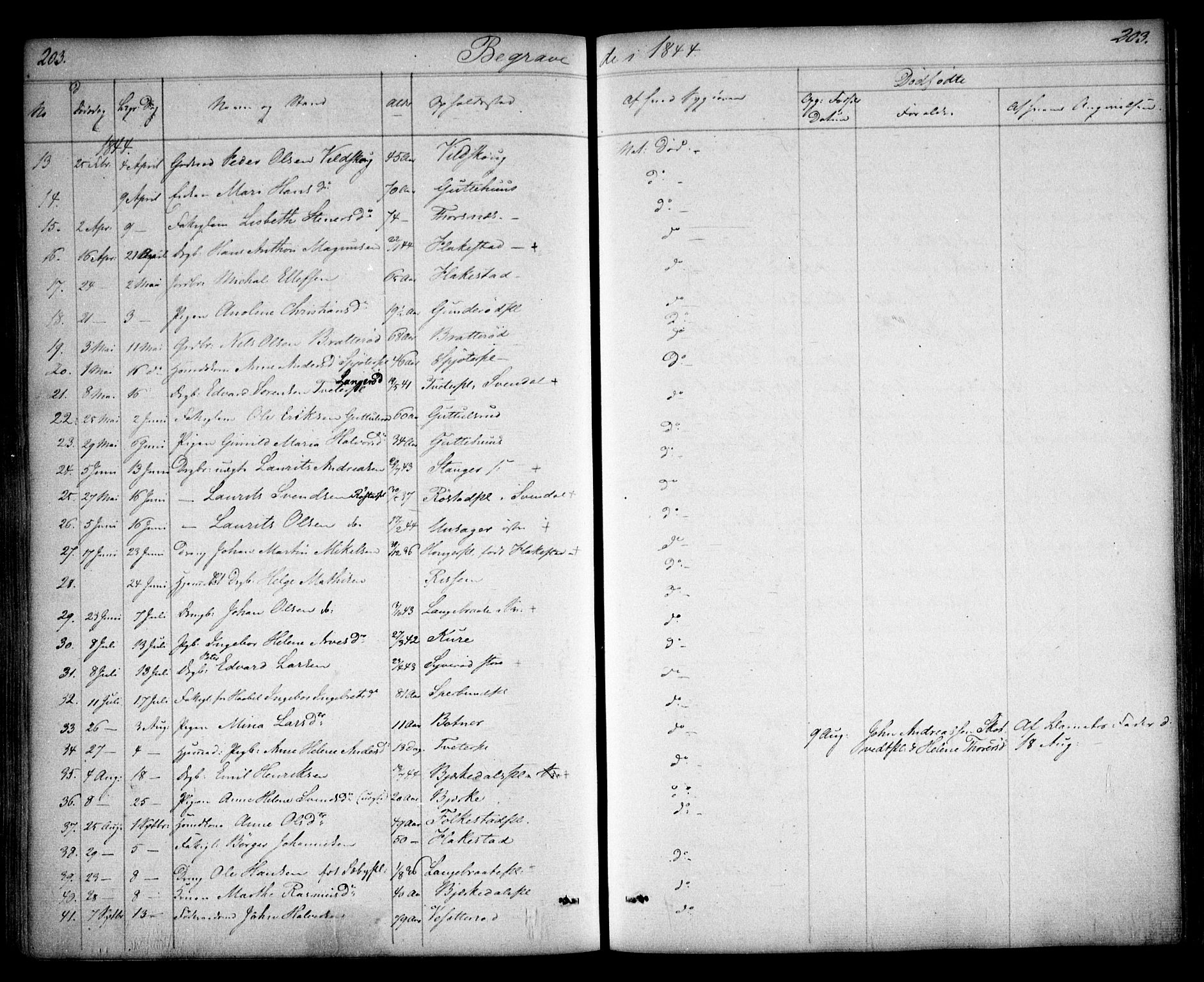 Våler prestekontor Kirkebøker, AV/SAO-A-11083/F/Fa/L0006: Parish register (official) no. I 6, 1840-1861, p. 203