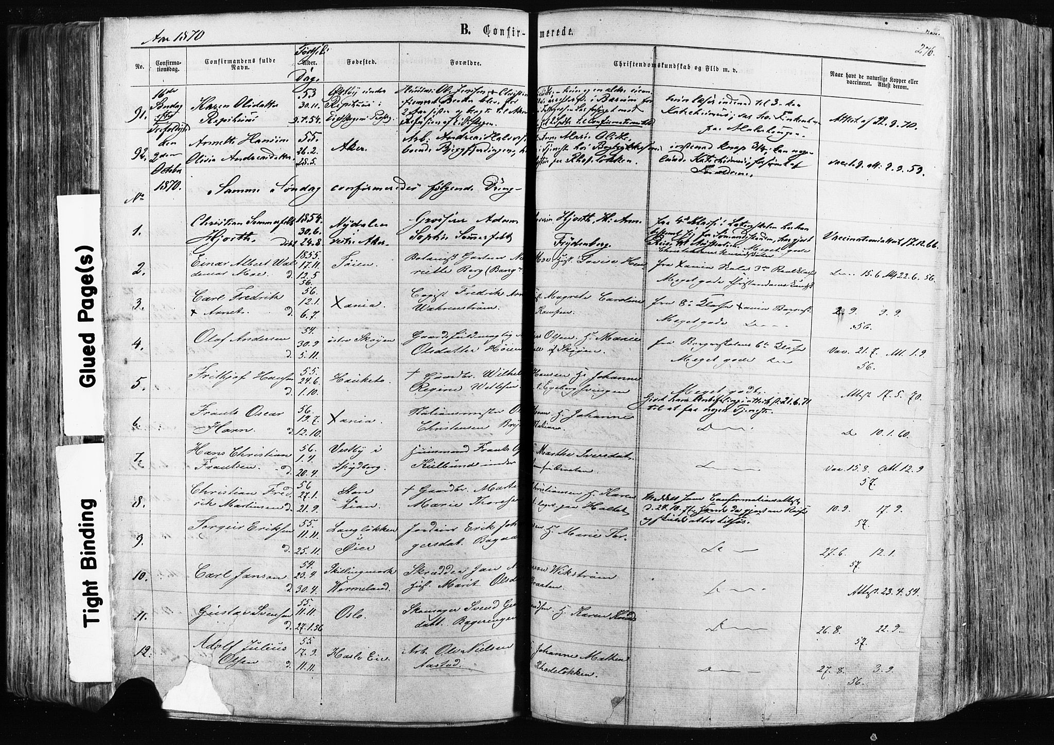 Østre Aker prestekontor Kirkebøker, AV/SAO-A-10840/F/Fa/L0003: Parish register (official) no. I 3, 1869-1875, p. 276