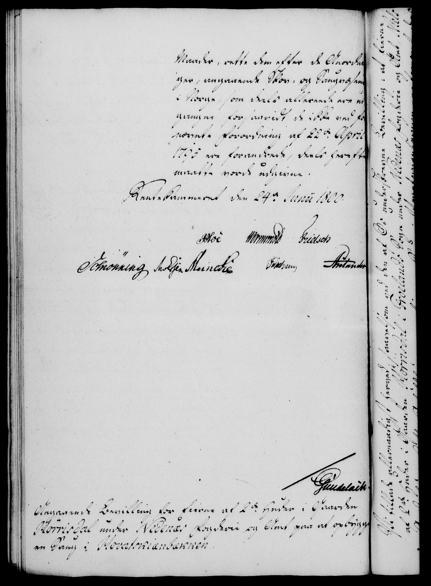 Rentekammeret, Kammerkanselliet, AV/RA-EA-3111/G/Gf/Gfa/L0082: Norsk relasjons- og resolusjonsprotokoll (merket RK 52.82), 1800, p. 422