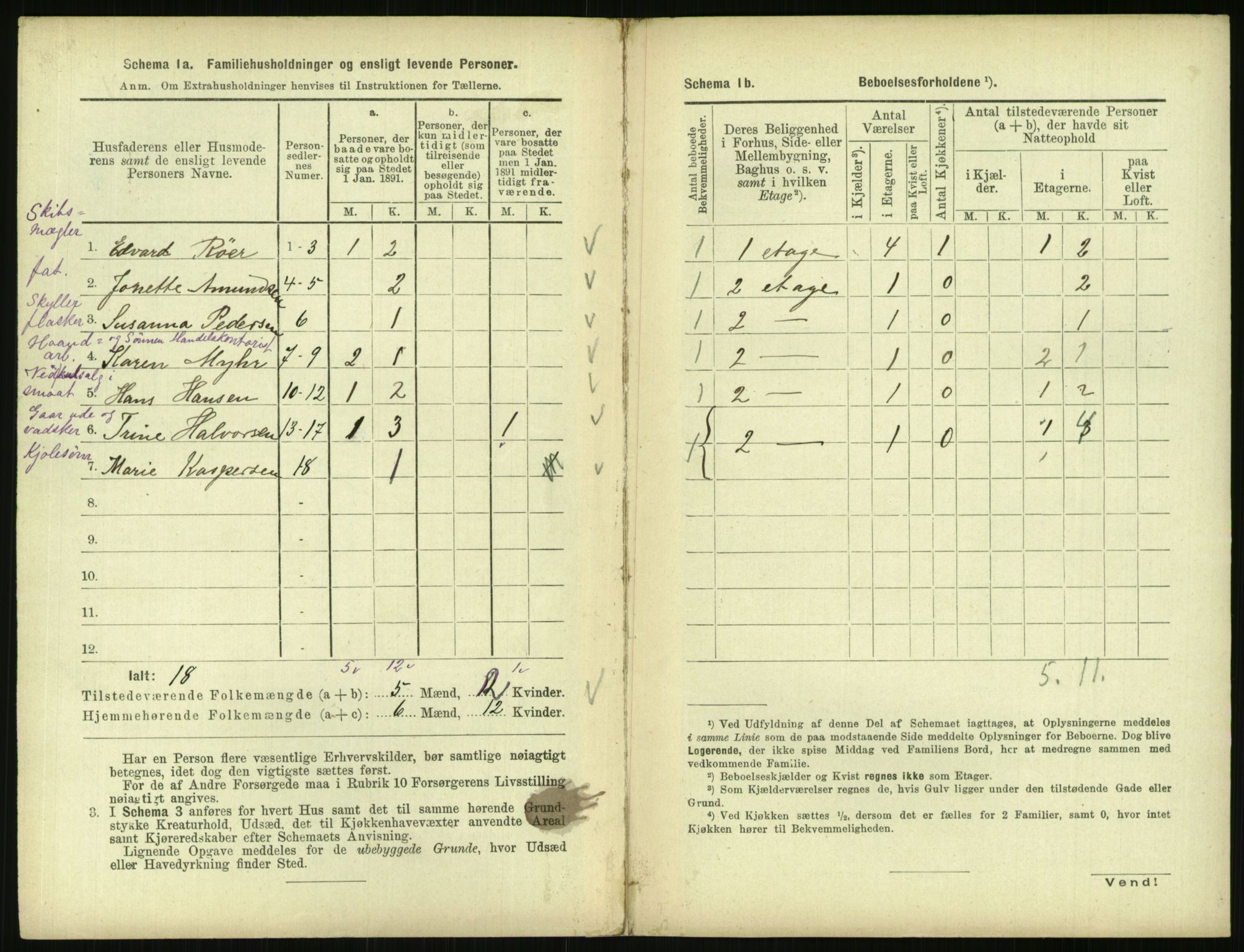 RA, 1891 census for 0301 Kristiania, 1891, p. 15891