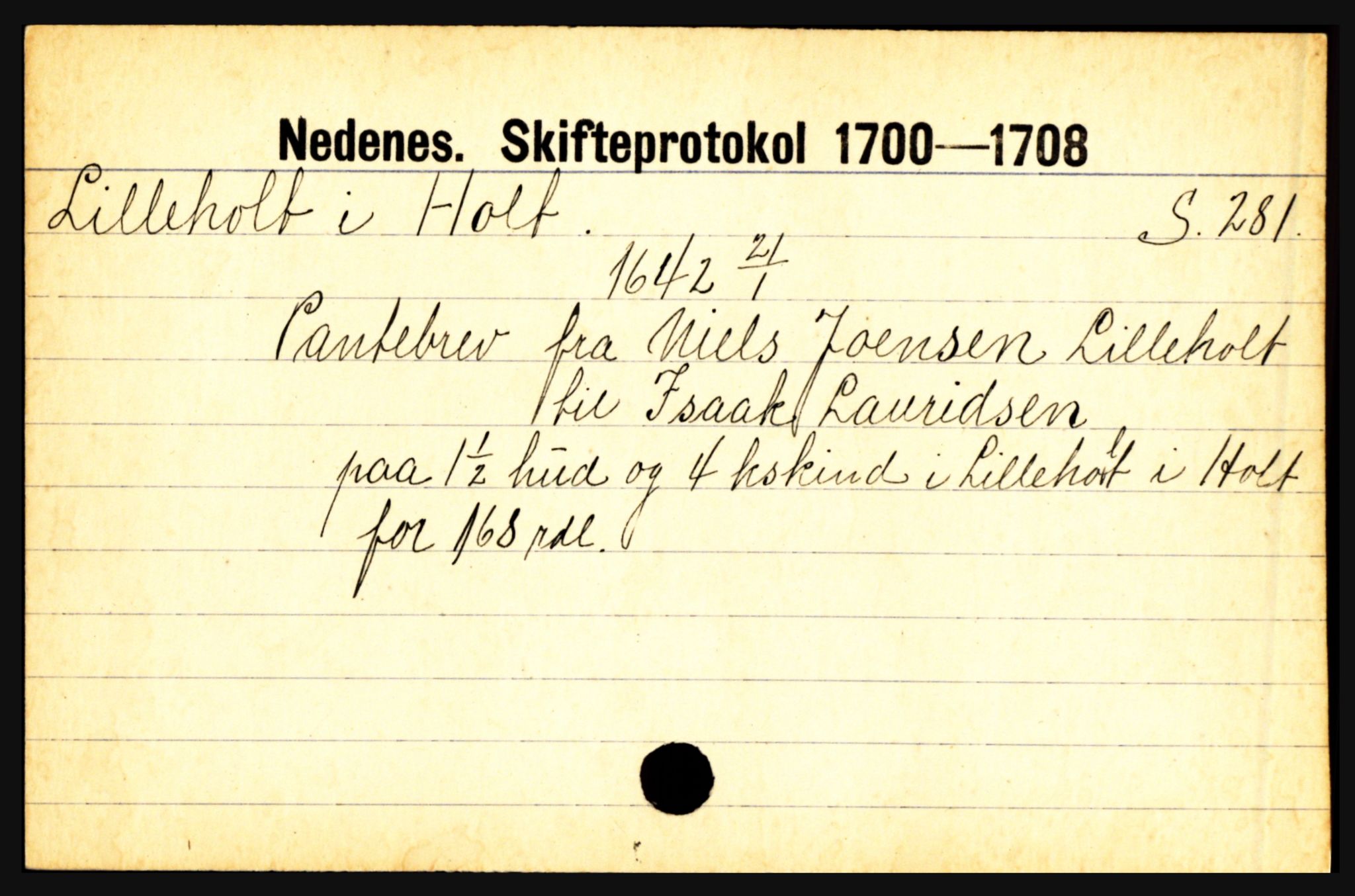 Nedenes sorenskriveri før 1824, AV/SAK-1221-0007/H, p. 17601