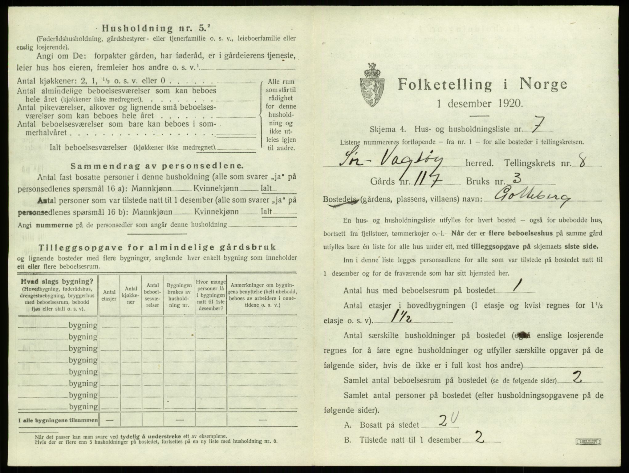 SAB, 1920 census for Sør-Vågsøy, 1920, p. 548