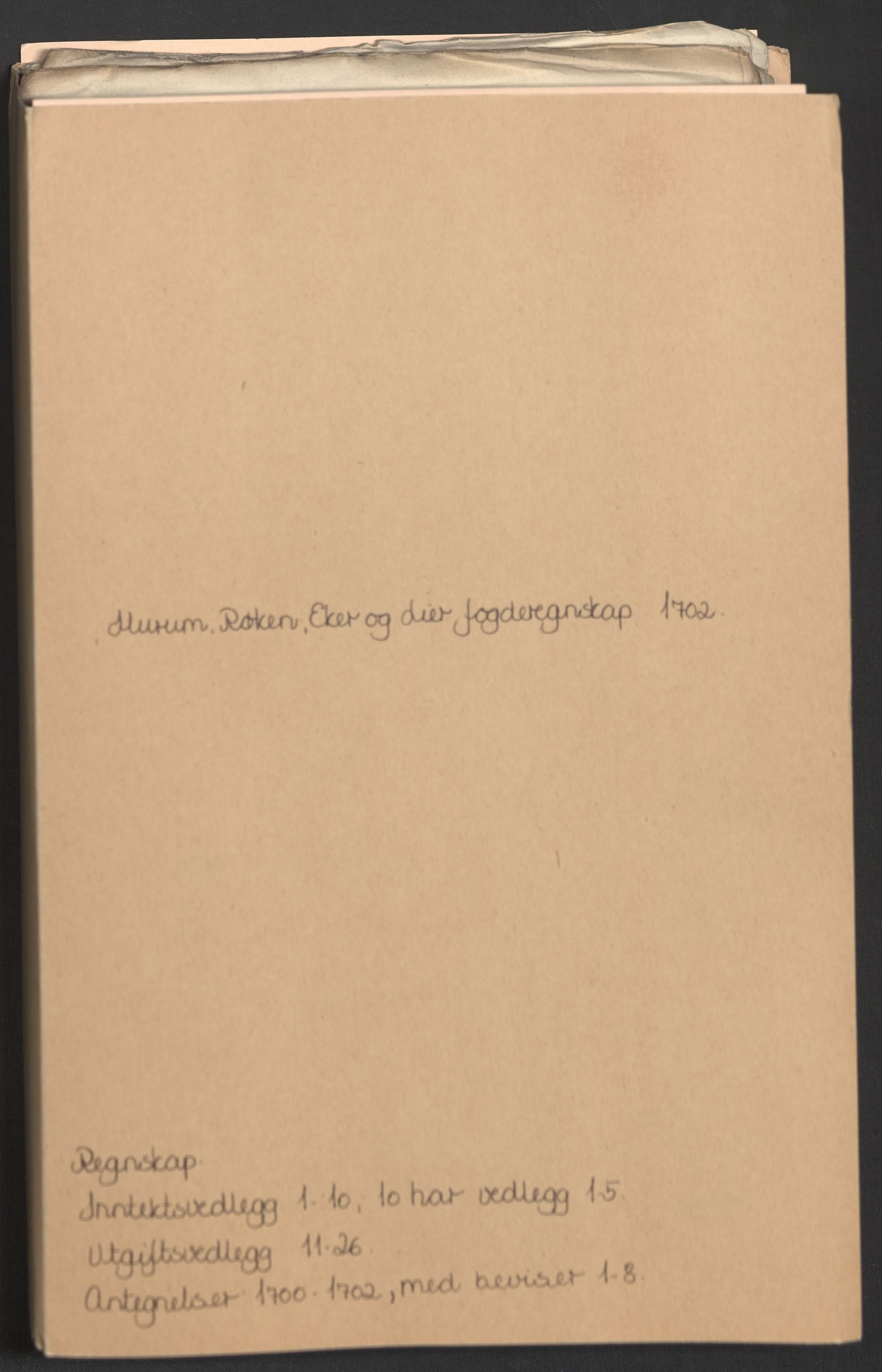 Rentekammeret inntil 1814, Reviderte regnskaper, Fogderegnskap, AV/RA-EA-4092/R30/L1698: Fogderegnskap Hurum, Røyken, Eiker og Lier, 1702, p. 2