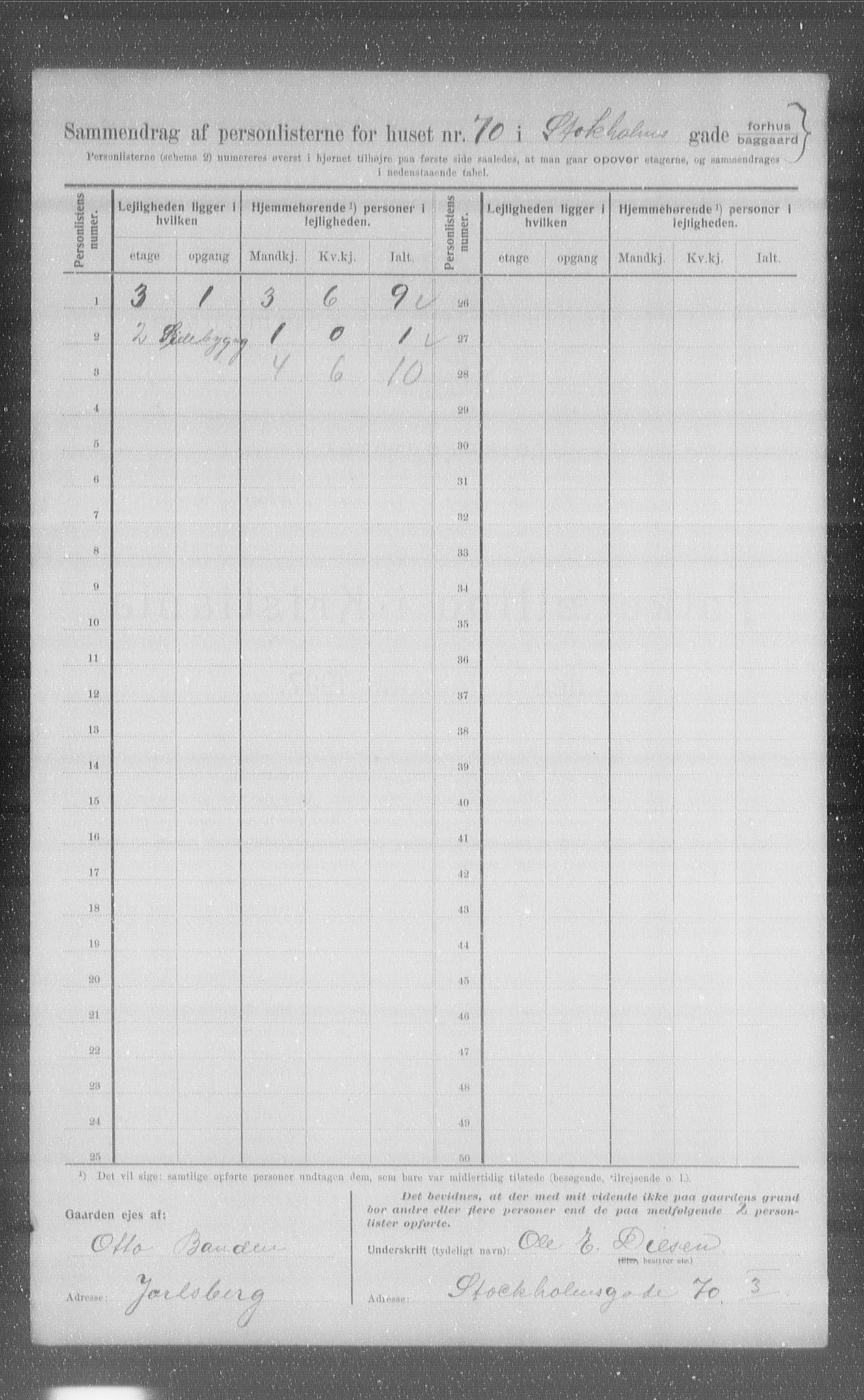 OBA, Municipal Census 1907 for Kristiania, 1907, p. 52194